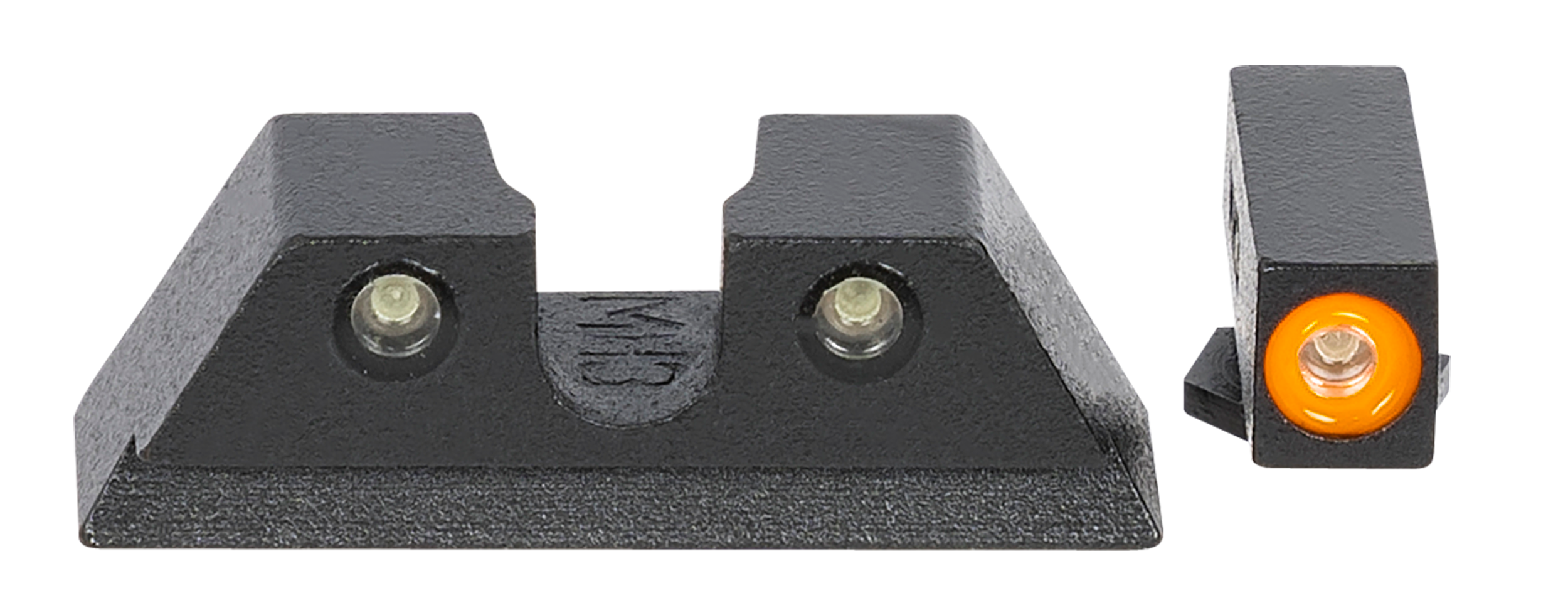 Meprolight USA 466703131 Hyper-BrightBlack | Green Tritium with Orange Outline Front Sight Green Tritium with Black Outline Rear Sight Set