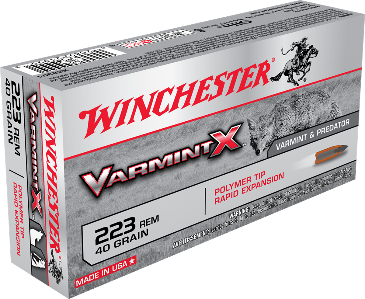 Winchester Varmint X Ammunition 223 Remington 40 Grain Polymer Tip 20RD