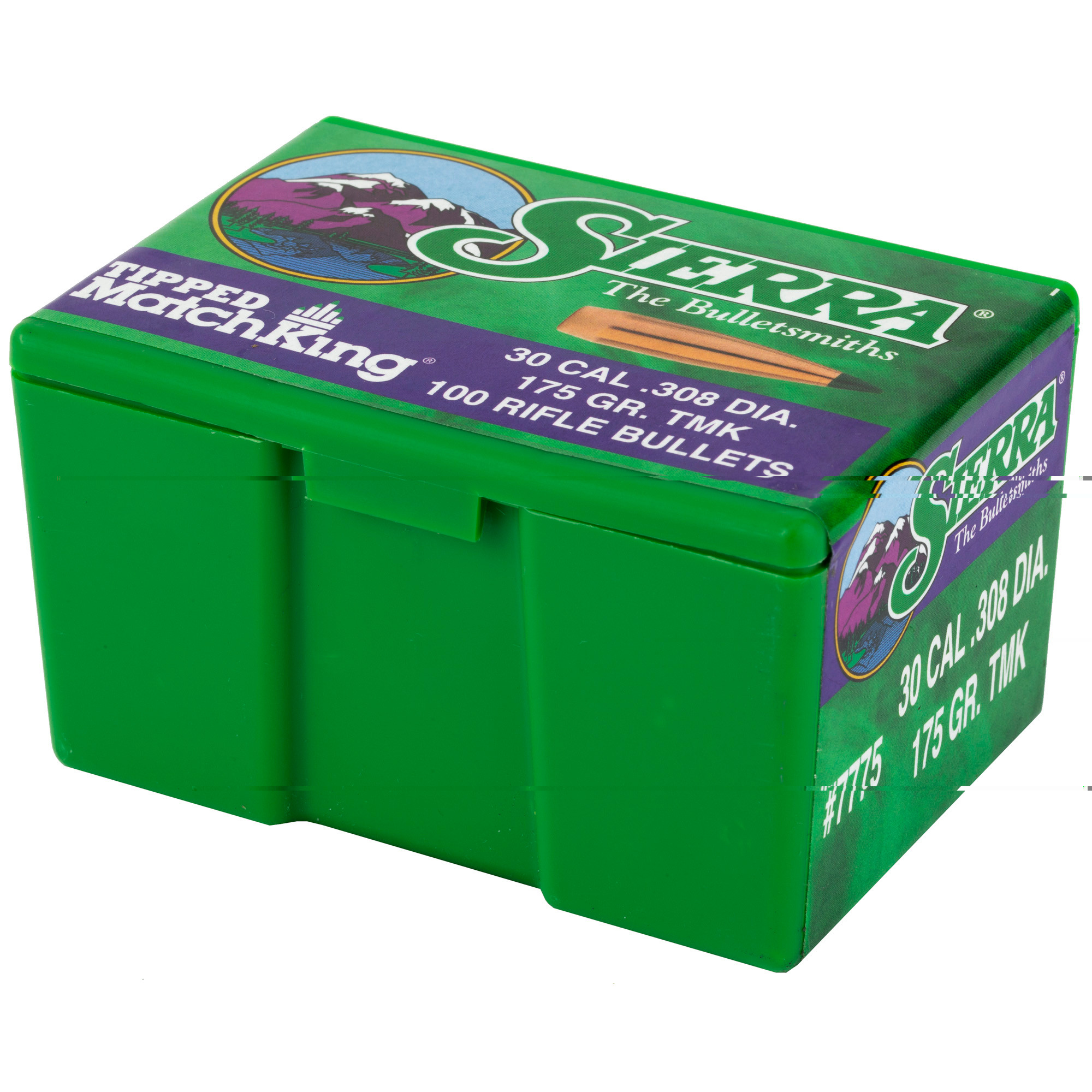 Sierra 7775 Tipped MatchKing30 Cal .308 175 gr Tipped MatchKing 100 Per Box