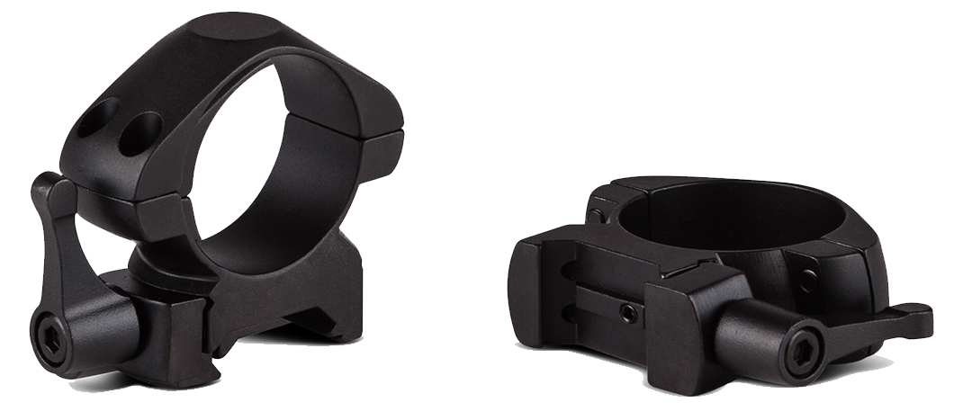 Konus 7410 Scope Ring Set Quick Release For Rifle Picatinny/Weaver Medium 30mm Tube Matte Black Steel