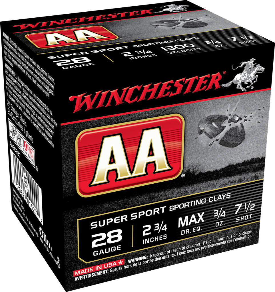 Winchester Ammo AASC287VP AA Sporting Clay 28 Gauge 2.75" 3/4 oz 1300 fps 7.5 Shot 100 Bx/2 Cs (Value Pack)