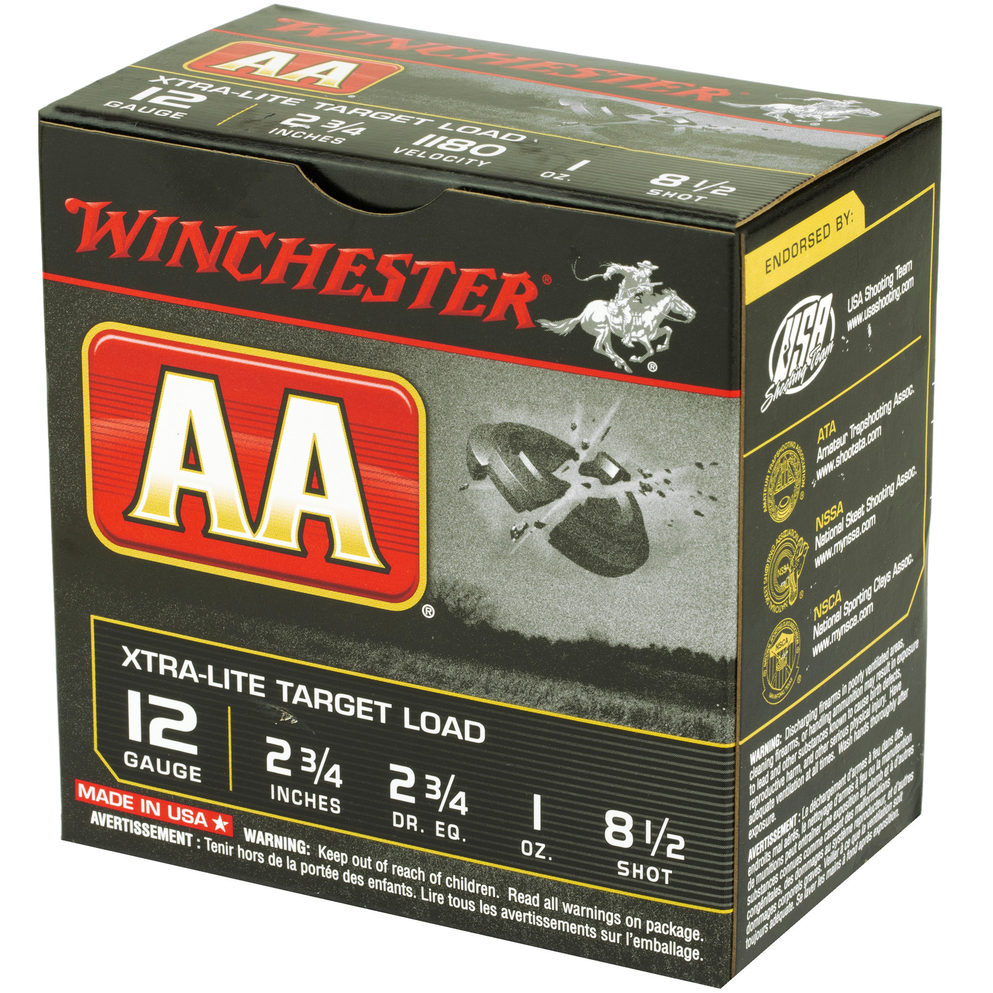 Winchester Ammo AAL1285 AA Xtra-Lite Target 12 Gauge 2.75" 1 oz 1180 fps 8.5 Shot 25ea