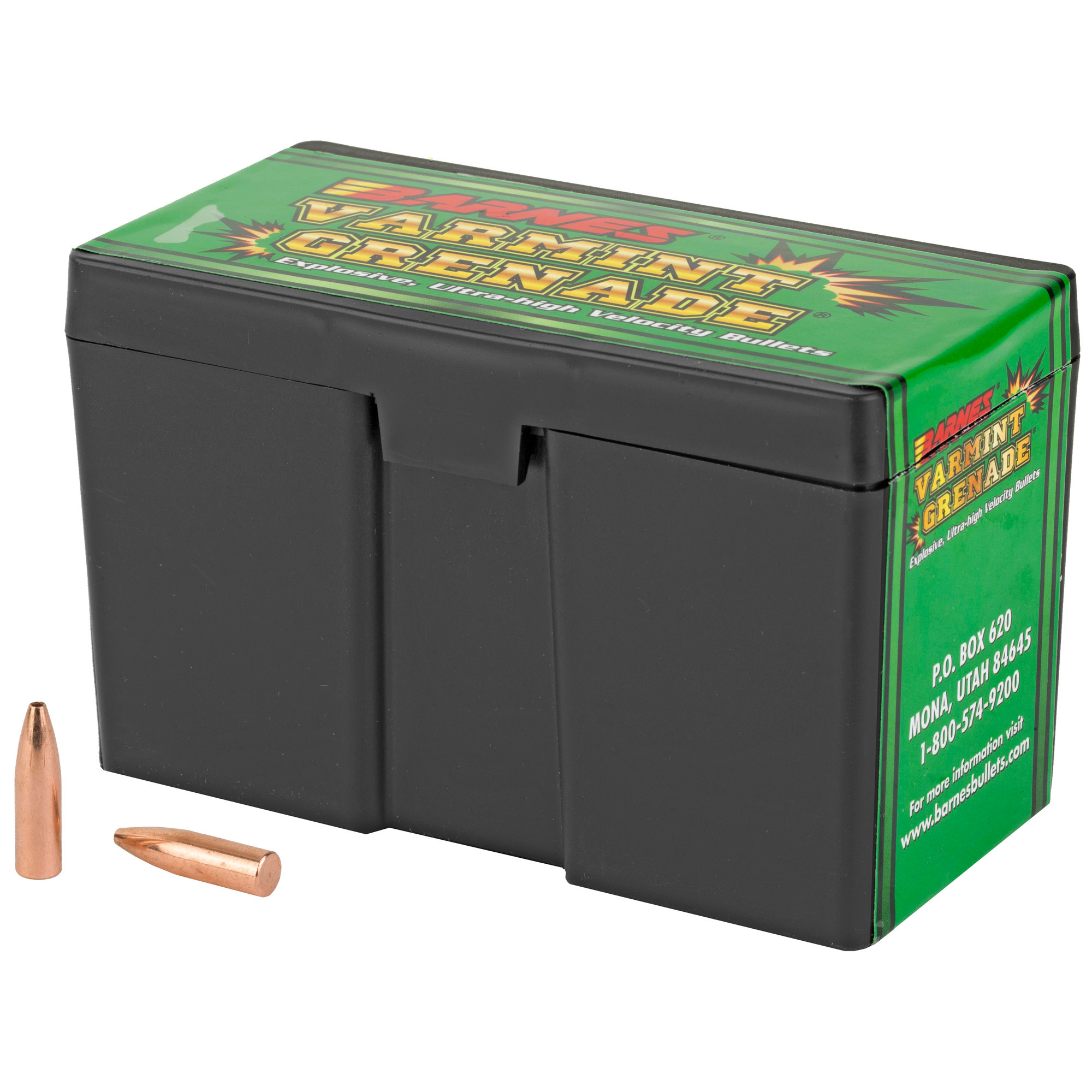 Barnes Varmint Grenade Bullets 243 Caliber, 6mm (243 Diameter) 62 Grain Hollow Point Lead-Free