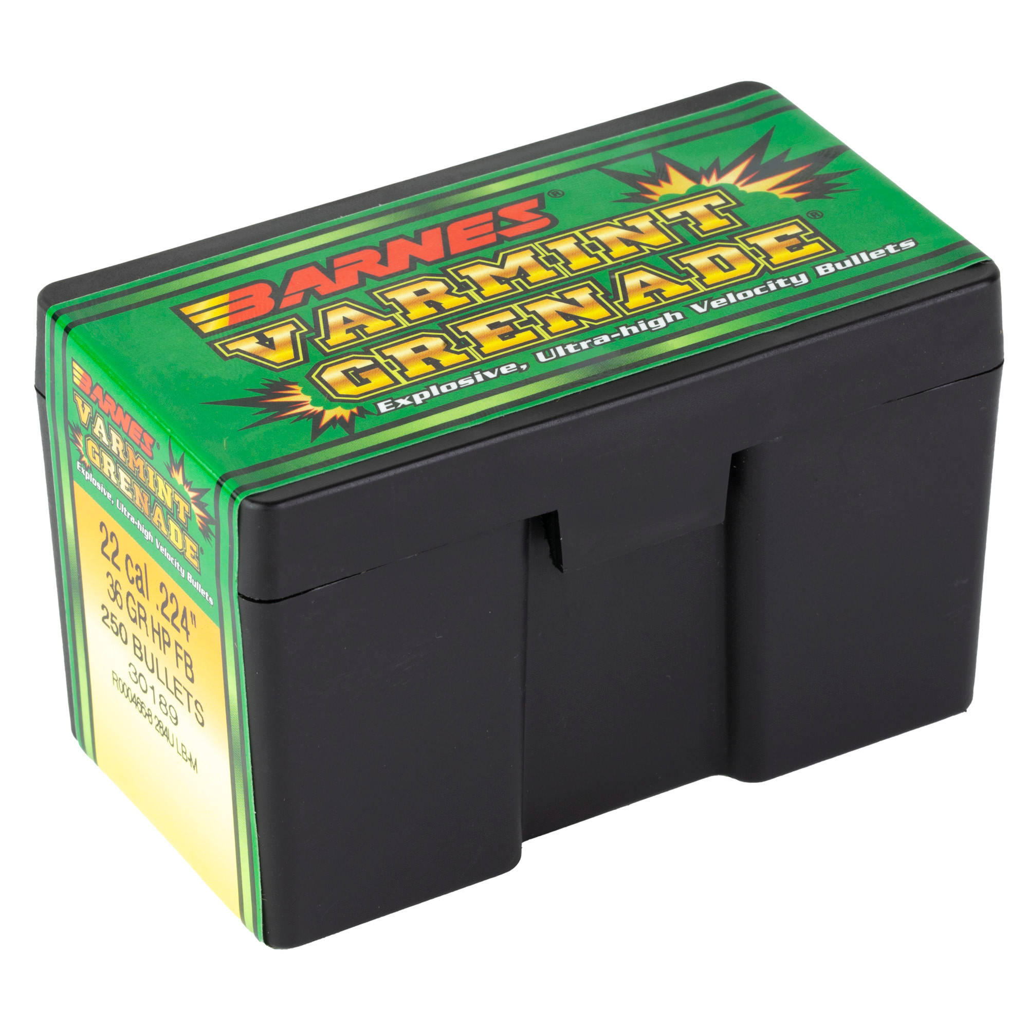 Barnes Varmint Grenade Bullets 243 Caliber, 6mm (243 Diameter) 62 Grain Hollow Point Lead-Free