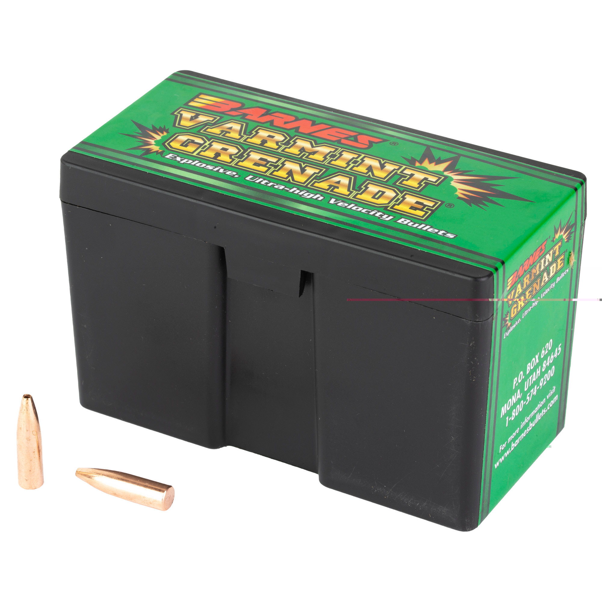 Barnes Varmint Grenade Bullets 243 Caliber, 6mm (243 Diameter) 62 Grain Hollow Point Lead-Free