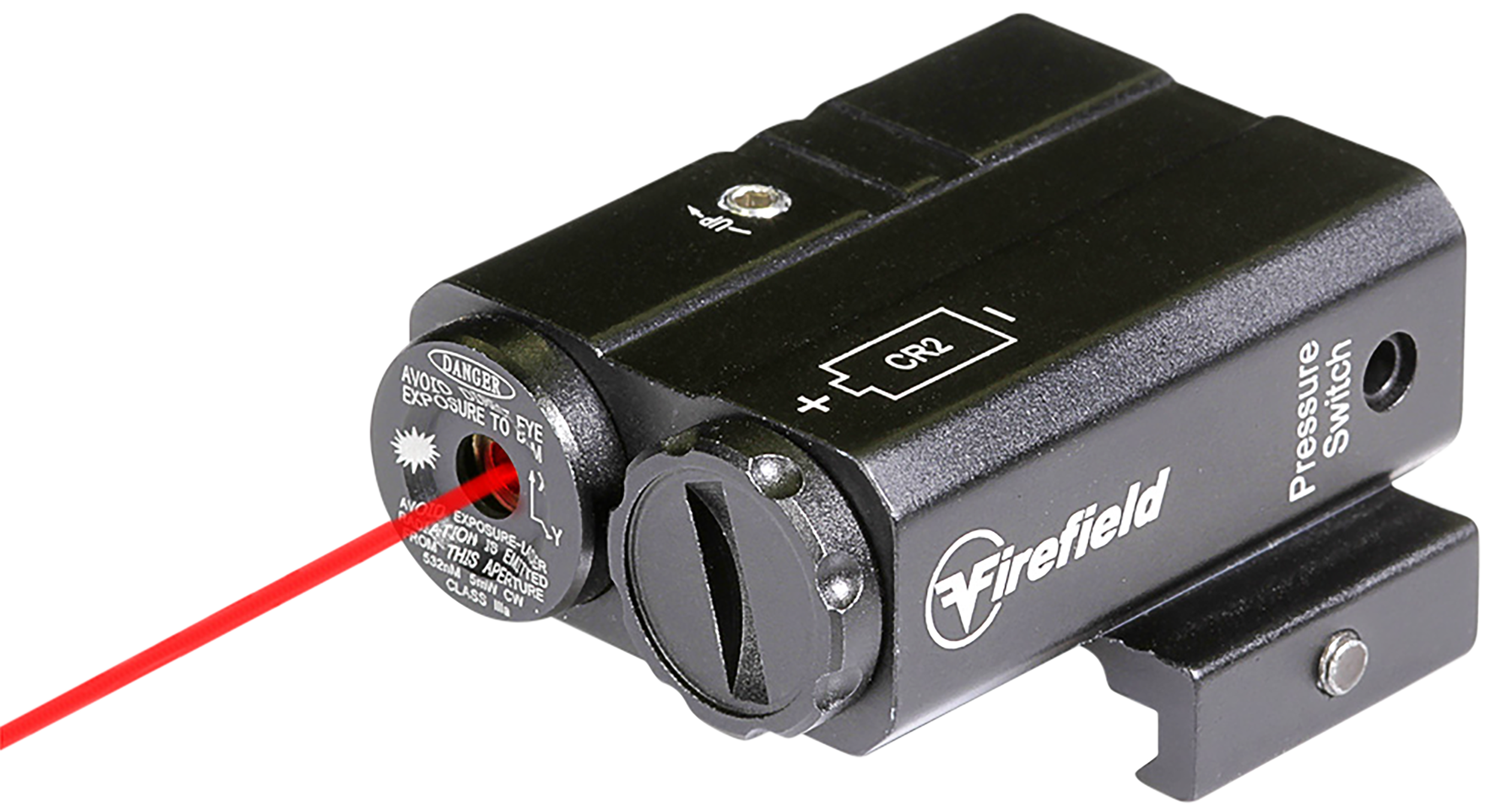 Firefield FF25006 Charge5mW Red Laser 630-650nM Wavelength (20 yds Day/300 yds Night Range) Matte Black Finish for AR-Platform Includes Pressure Pad & Battery