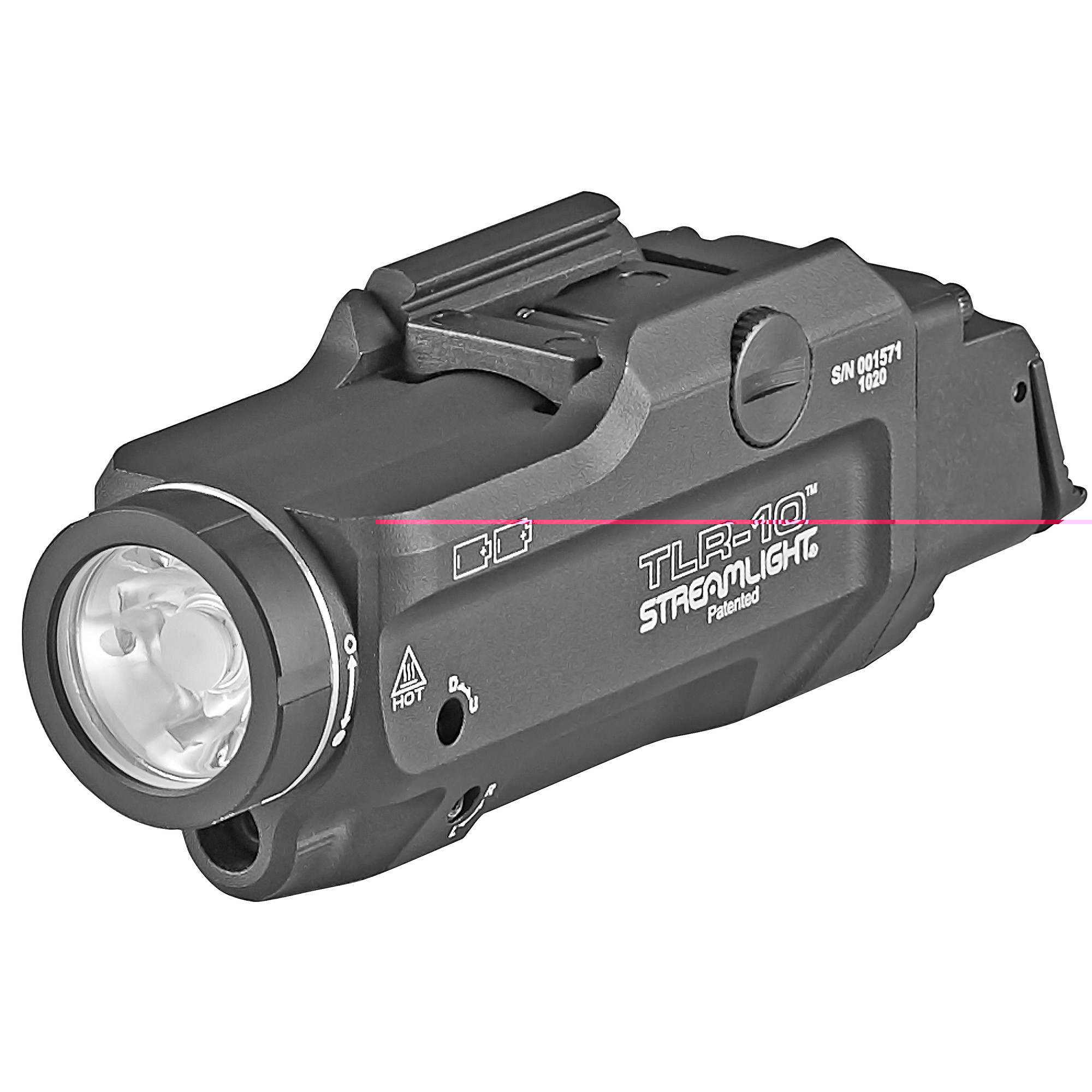 Streamlight 69470 TLR-10 Weapon Light w/Laser 1000 Lumens Output White LED Light Red Laser 200 Meters Beam Rail Grip Clamp Mount Flex Weapon Light w/Laser Aluminum