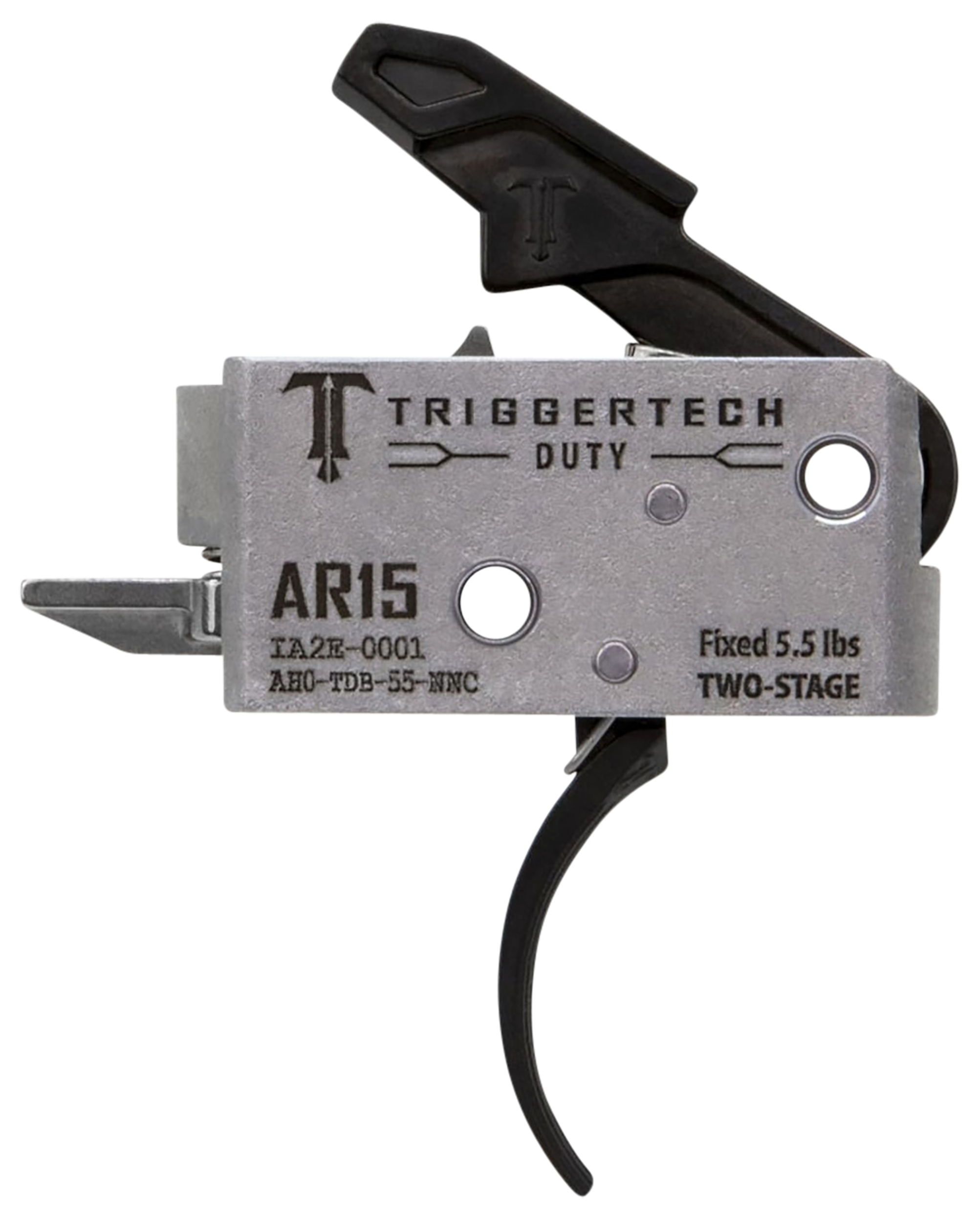 TriggerTech Mil-Spec Trigger Curved Bow AR-15 Double Stage Black