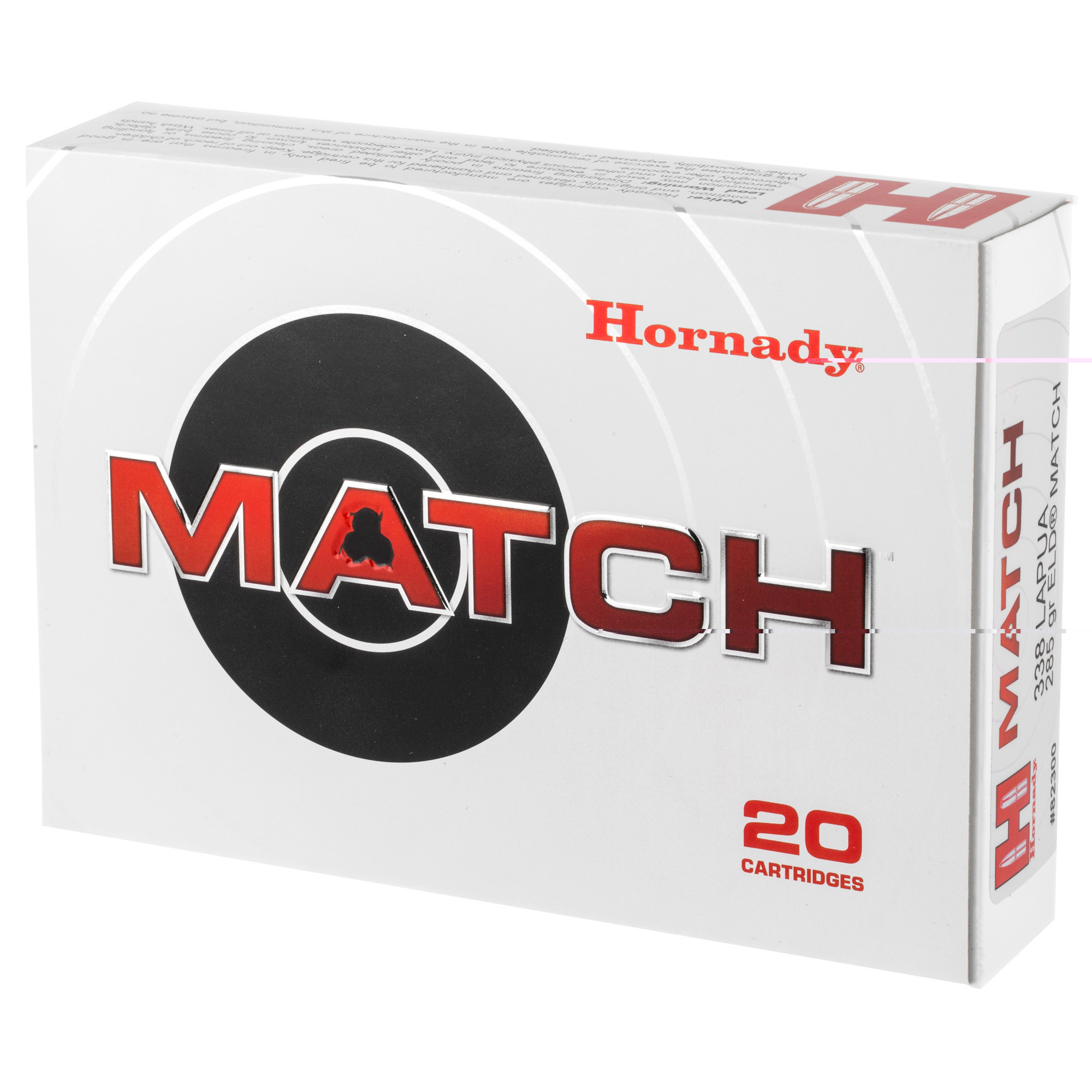 Hornady Match Ammunition 338 Lapua Magnum 285 Grain ELD Match 20RD