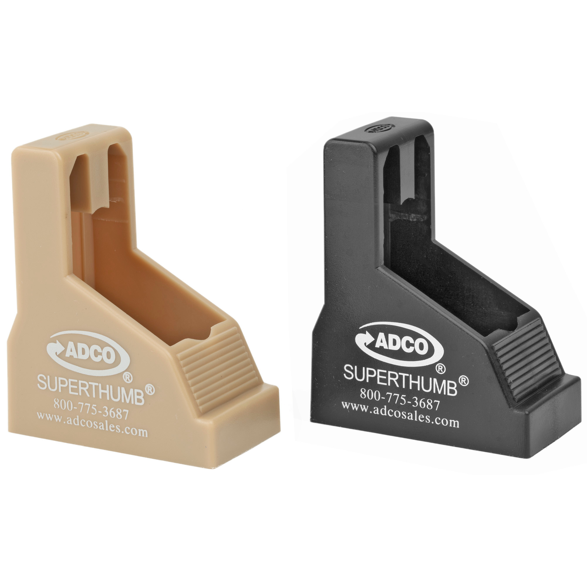 ADCO Mag Loader/Unloader, Super Thumb Loader Pair, Black And Tan, 9mm-40SW ST1PR