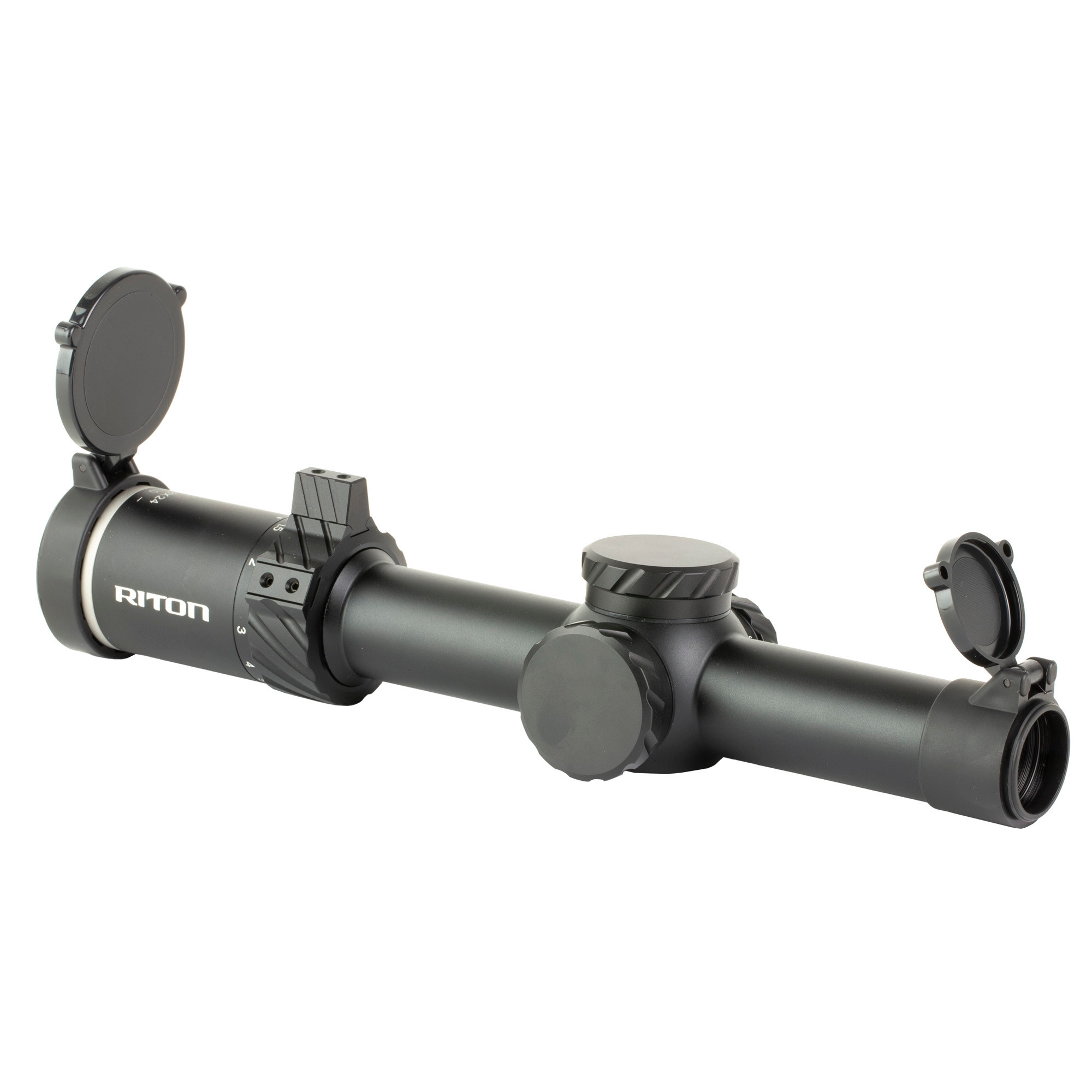 Riton Optics 3T18ASIBLK2 3 Tactix Black 1-8x24mm 30mm Tube Illuminated OT Reticle
