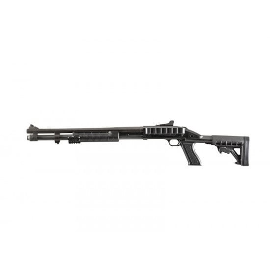 Archangel 870SC Tactical Shotgun Stock System Remington 870 with Receiver Mount Shell Carrier - Black Polymer