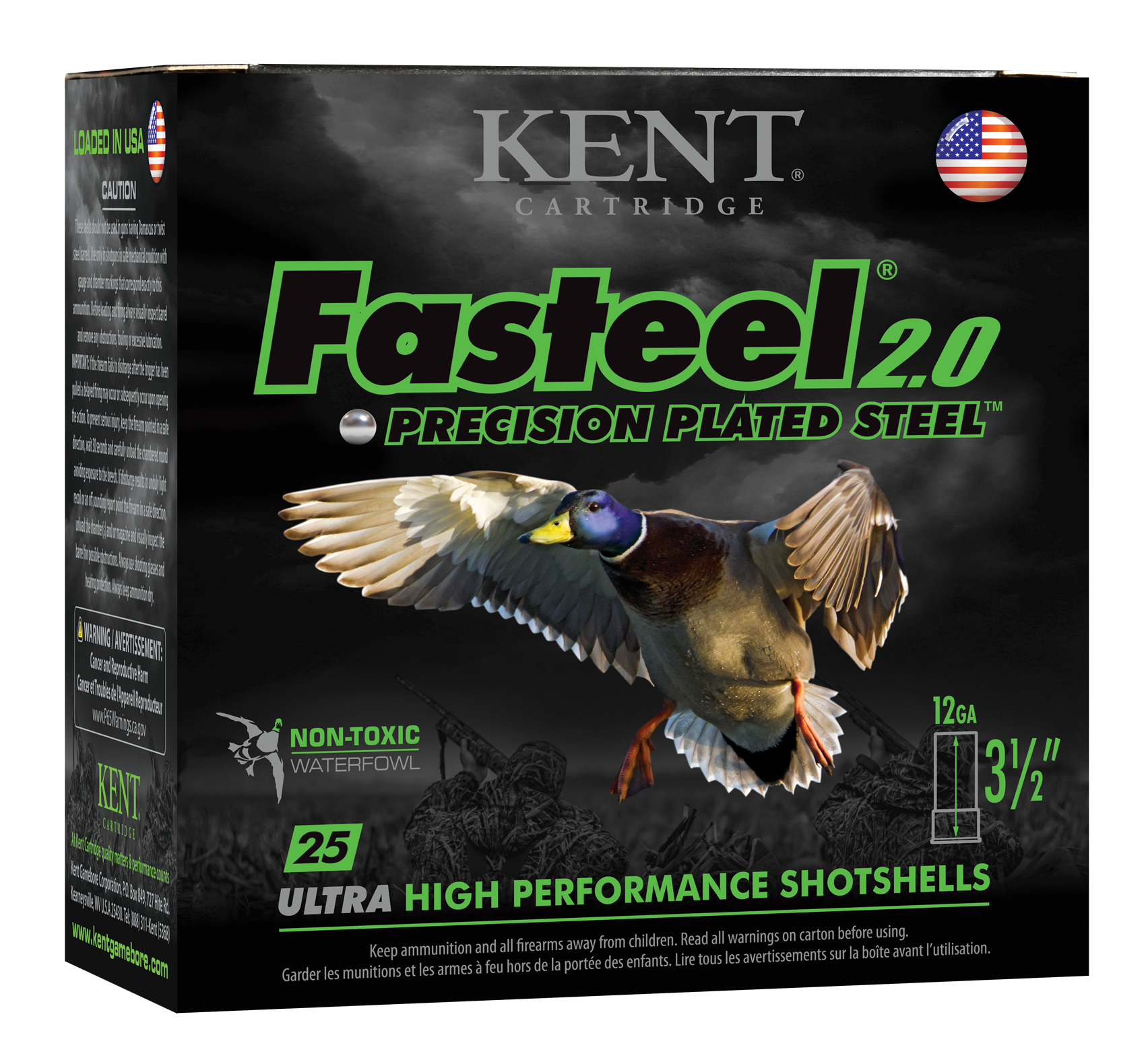 Kent Cartridge K1235FS40BB Fasteel 2.0 Waterfowl 12 Gauge 3.50" 1 3/8 oz BB Shot 25 Per Box/ 10 Cs