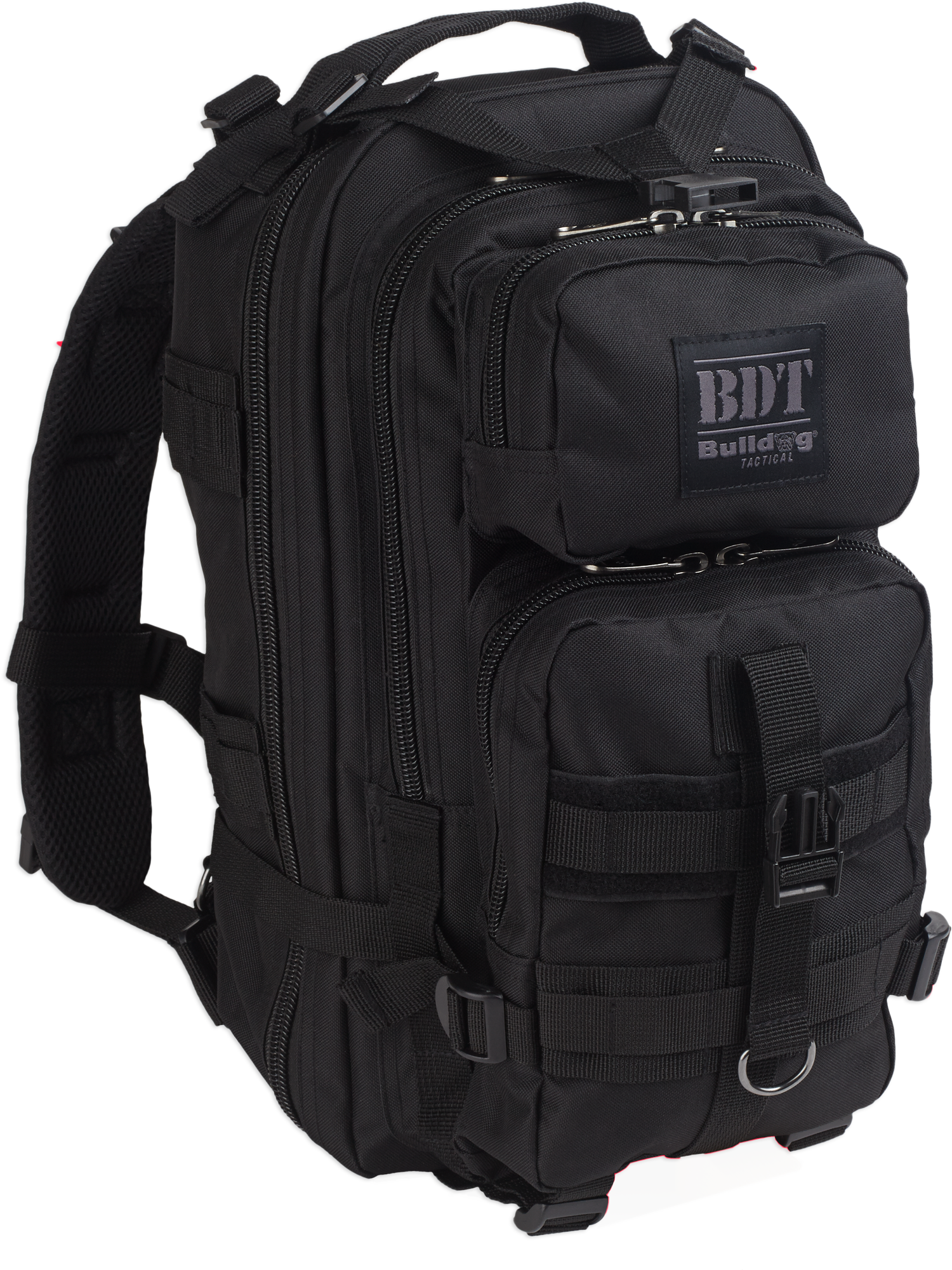 Bulldog BDT410B BDT Tactical Backpack Compact Style with Black Finish, 2 Main & Accessory Compartments, Hydration Bladder Compartment & Molle, Alice Compatible 18" H x 10" W x 10" D