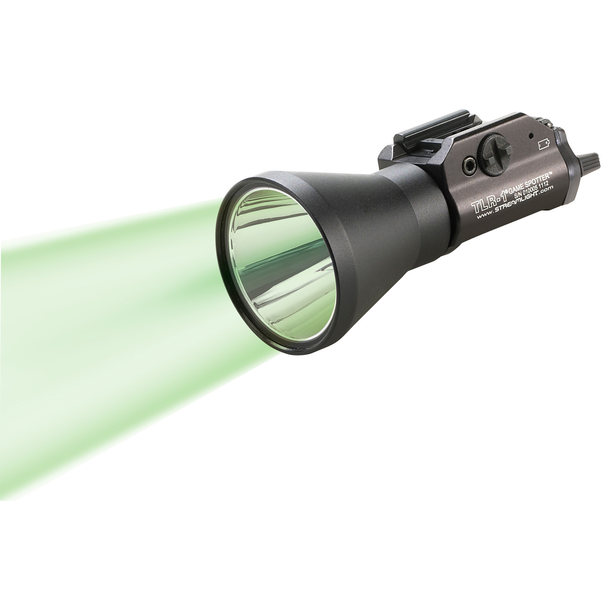 Streamlight 69227 TLR-1 Game Spotter Black Anodized Aluminum 150 Lumens Green/White Filter 350 Meters Range