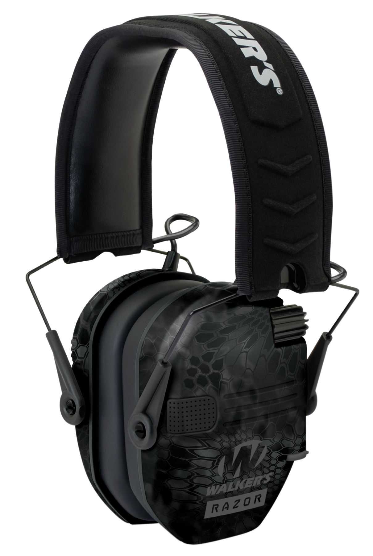 Walker's GWPRSEMYP Razor Slim Electronic Muff Polymer 23 dB Over the Head Typhoon Camo/Black