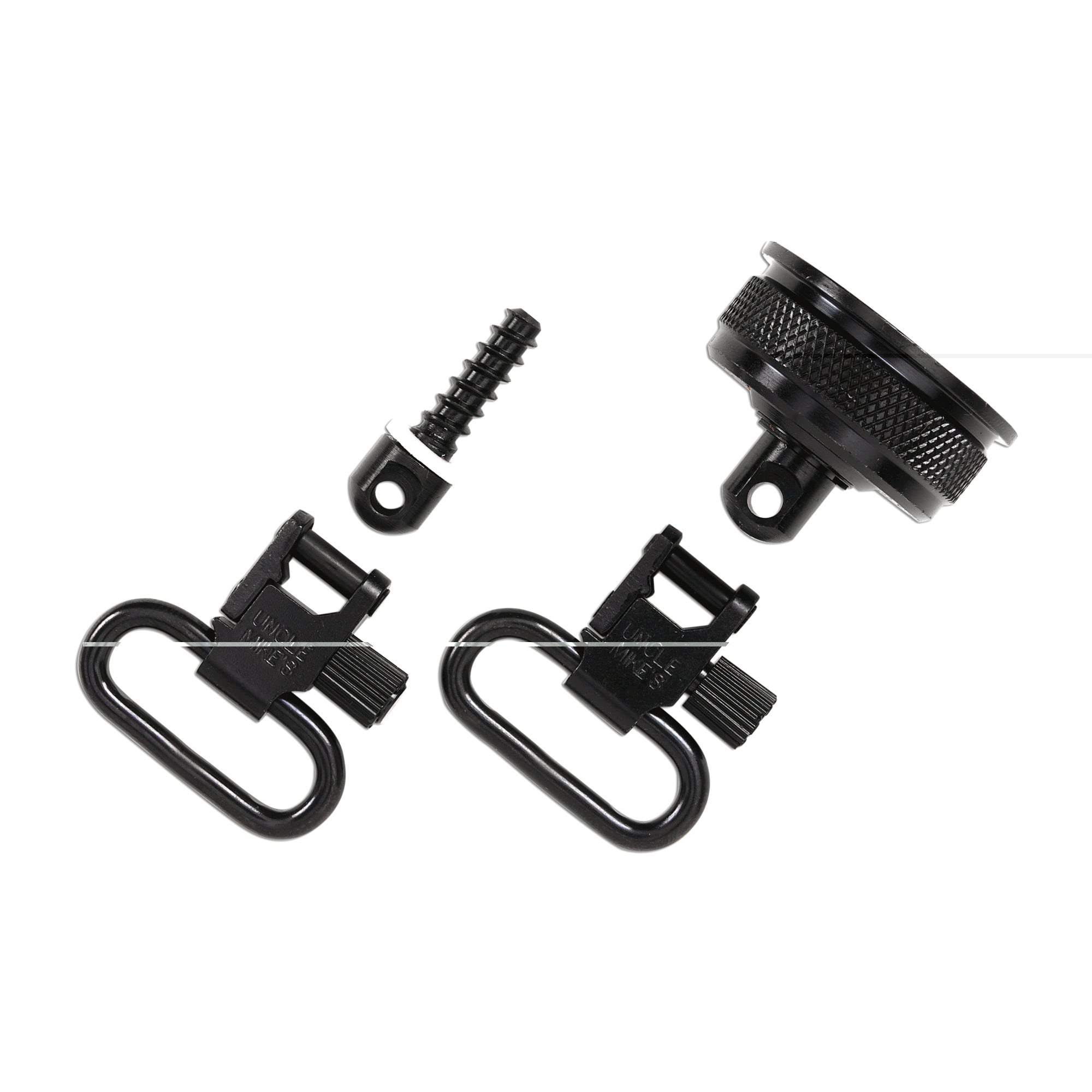 Uncle Mike's 18012 Mag Cap Swivel Set made of Steel with Blued Finish, 1" Loop Size & Quick Detach Style for 12 Gauge Remington 870 & 870 Youth Shotguns Includes Two Super Swivels