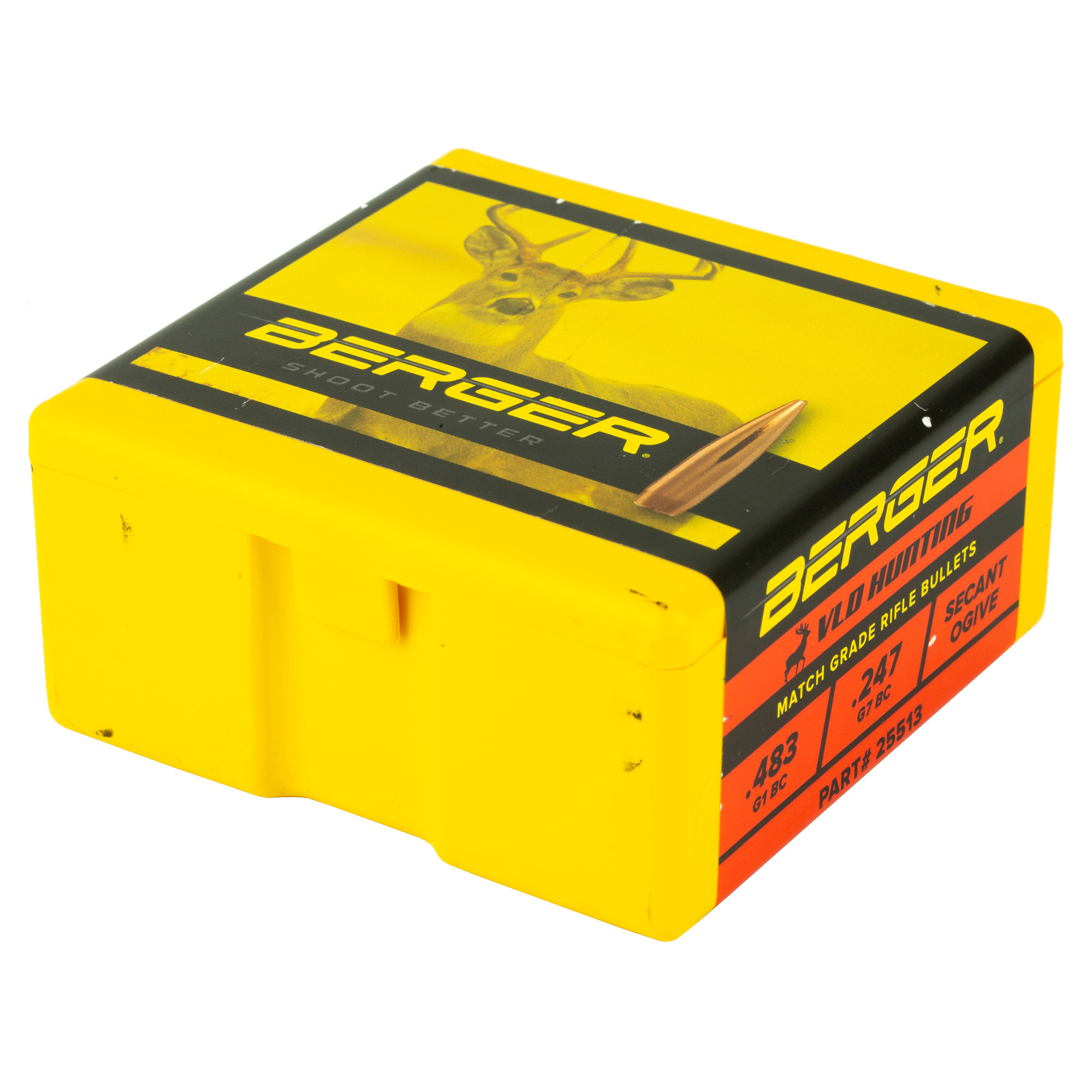 Berger Hunting Bullets 25 Caliber (257 Diameter) 115 Grain VLD Hollow Point Boat Tail