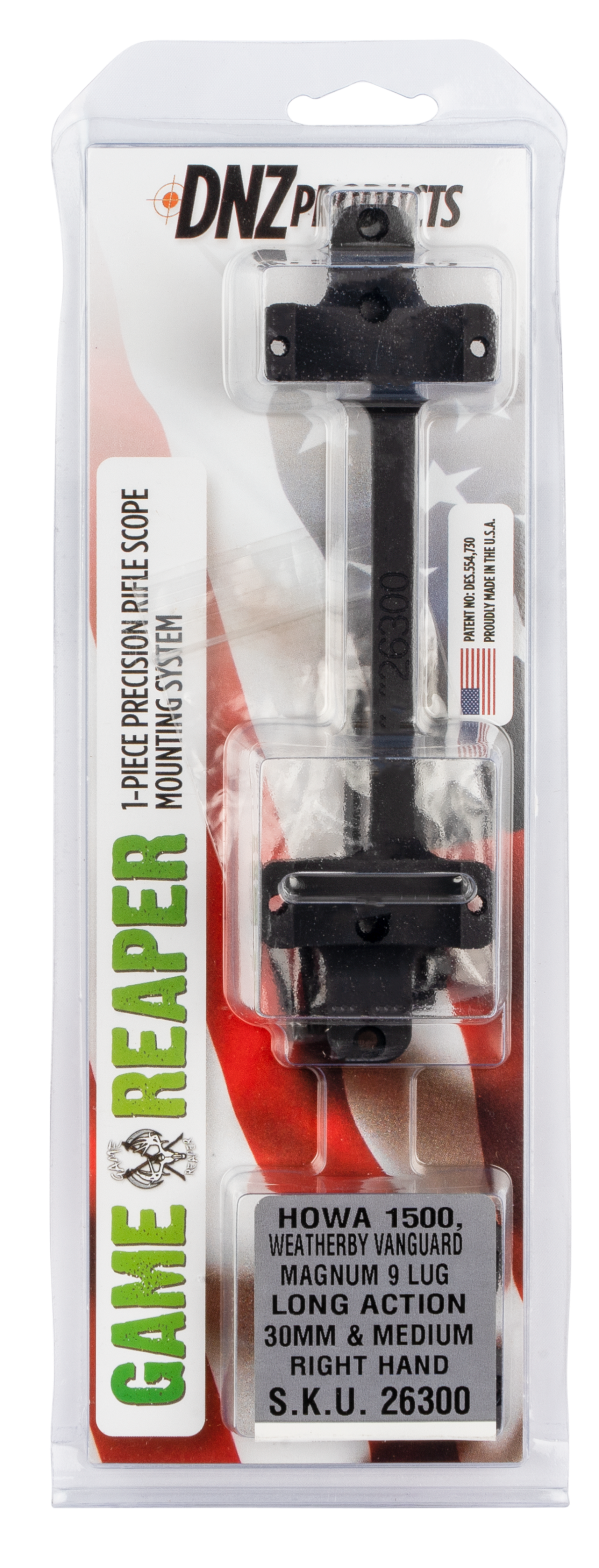 DNZ Game Reaper 30mm Scopemount Black, High, Howa 1500 Long Action