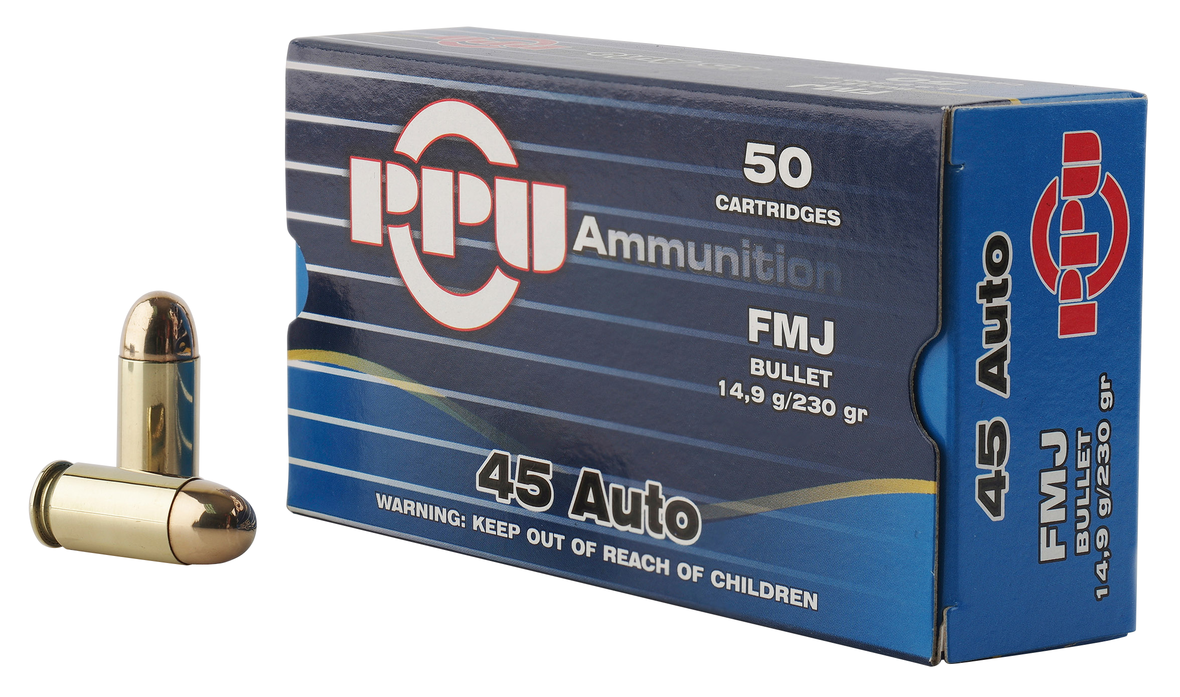 PPU PPH45F Handgun Defense 45 ACP 230 gr FMJ50rd Bx
