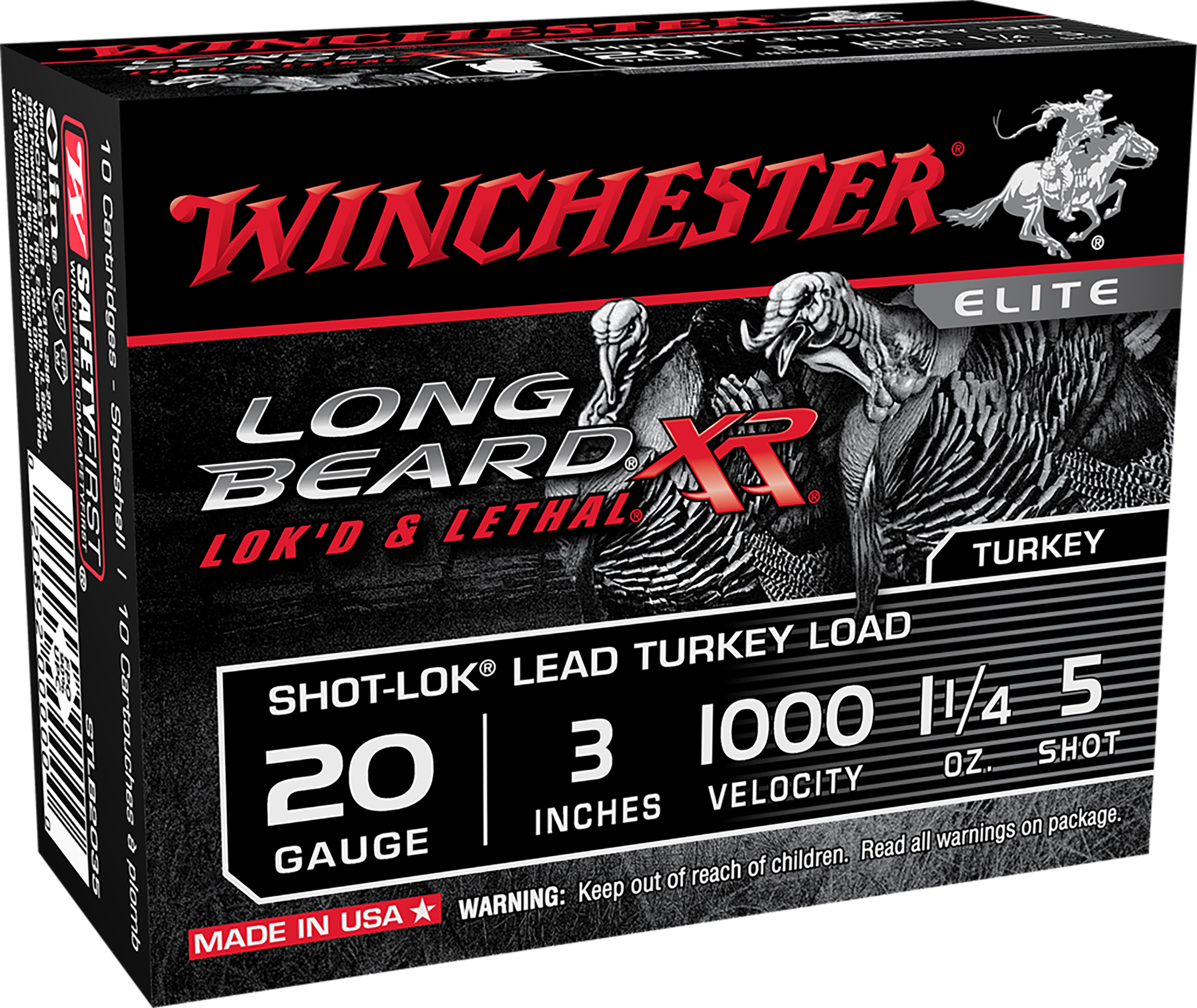 Winchester Ammo STLB2035 Long Beard XR Shot-Lok 20 Gauge 3" 1 1/4 oz 5 Shot 10 Per Box/10 Cs