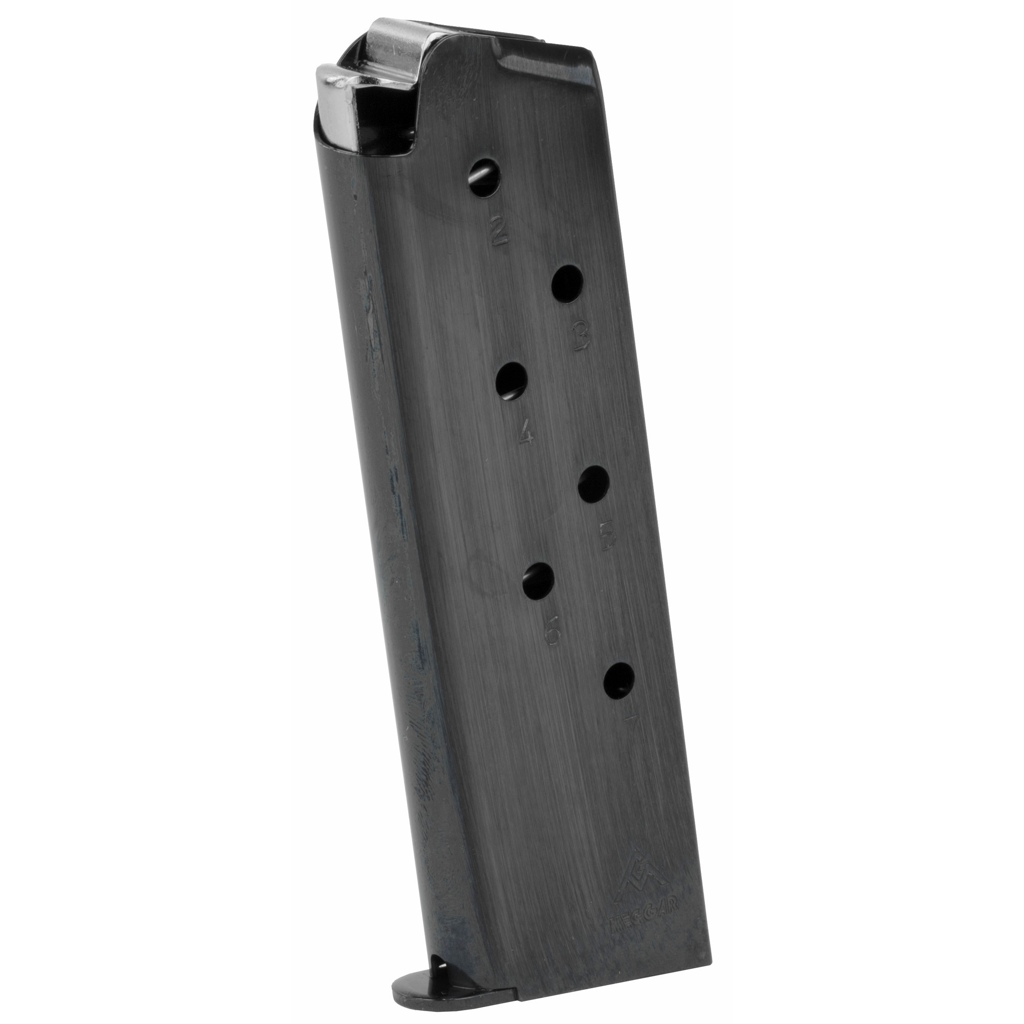 Mec-Gar MGCG4507N StandardNickel Detachable 7rd 45 ACP for 1911 Government