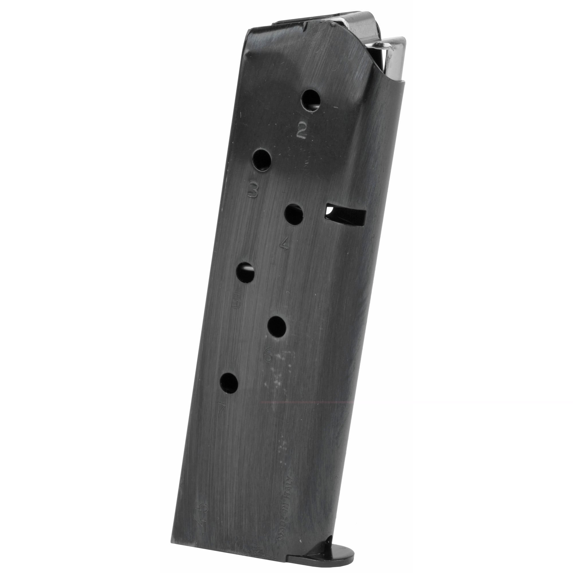 Mec-Gar MGCG4507N StandardNickel Detachable 7rd 45 ACP for 1911 Government