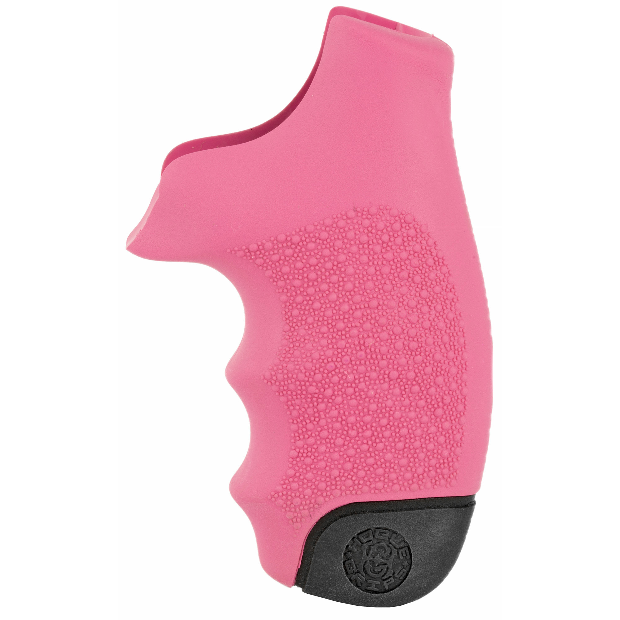Hogue 60007 OverMolded Monogrip Cobblestone Pink Rubber with Finger Grooves for S&W J Frame with Round Butt
