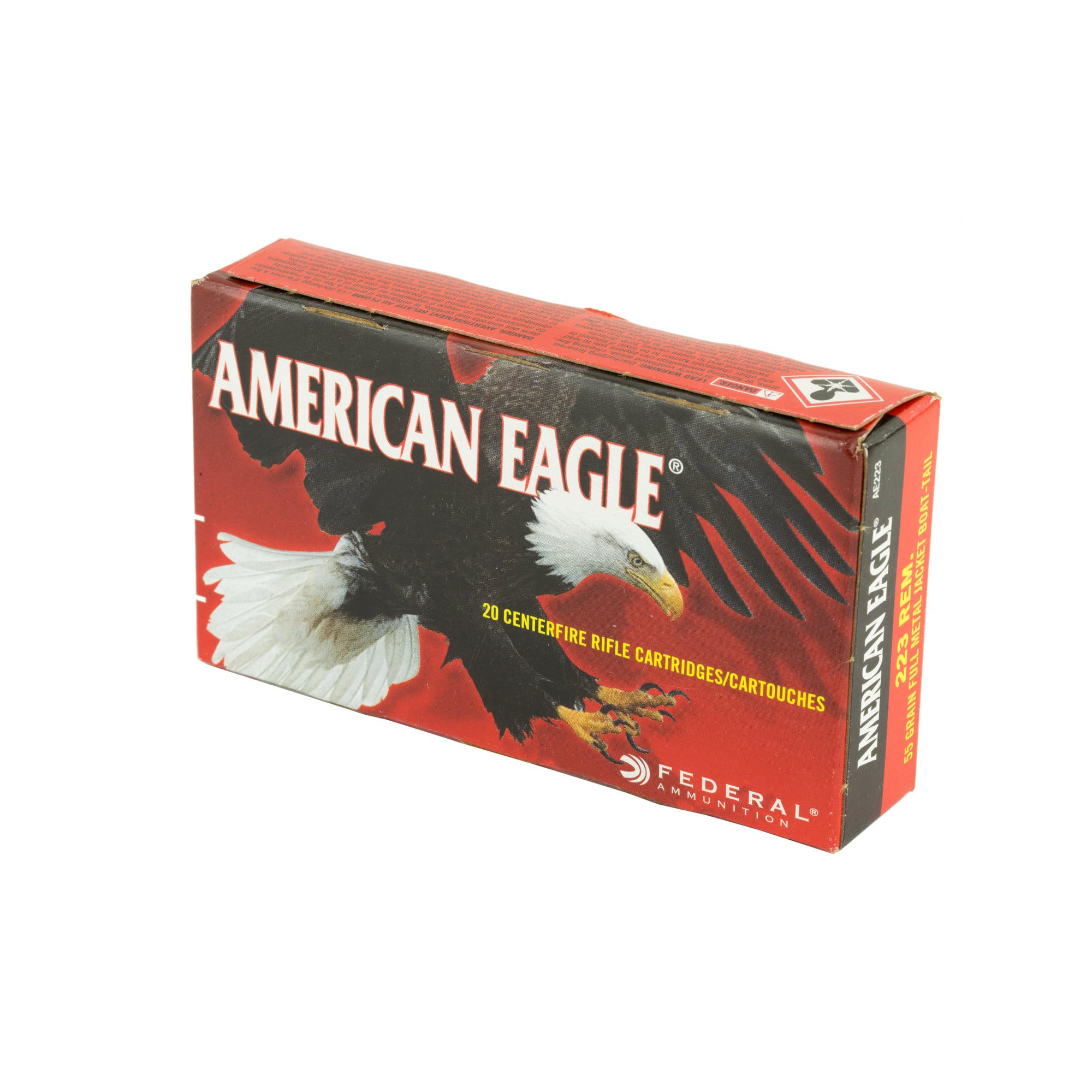 Federal AE223 American Eagle Target 223 Rem 55 gr Full Metal Jacket Boat-Tail (FMJBT) 20rd Bx