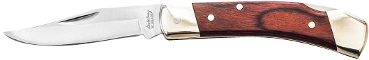 Uncle Henry LB5CP LB5 Smokey II Folding Clip Point Plain Stainless Steel Blade 3.70" Wood Handle Includes Sheath