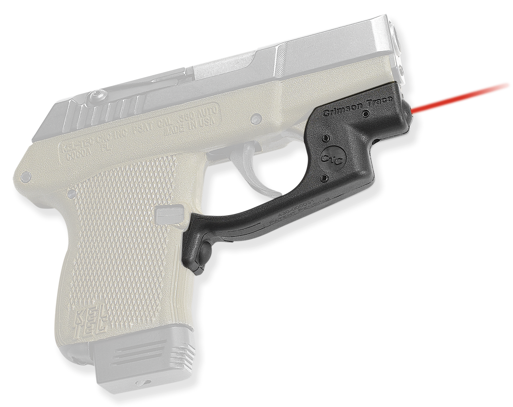 Crimson Trace LG430 Laserguard5mW Red Laser with 633nM Wavelength & Black Finish for Kel-Tec P3AT, P3AT II & P32, P32 II