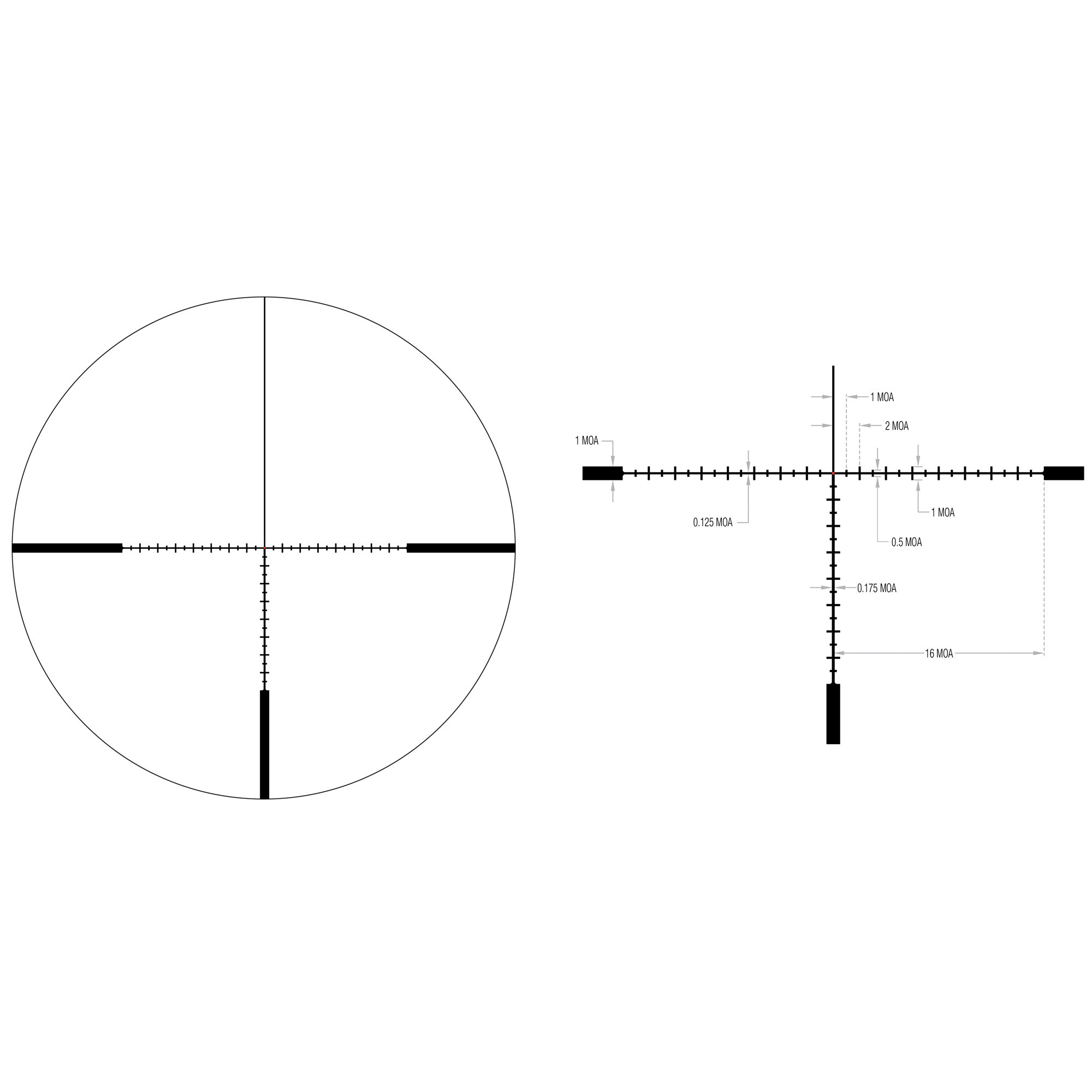 Trijicon 6-24x50 Tenmile HX 30mm Rifle Scope Satin Black, MOA Ranging (Red LED Dot), Side Focus