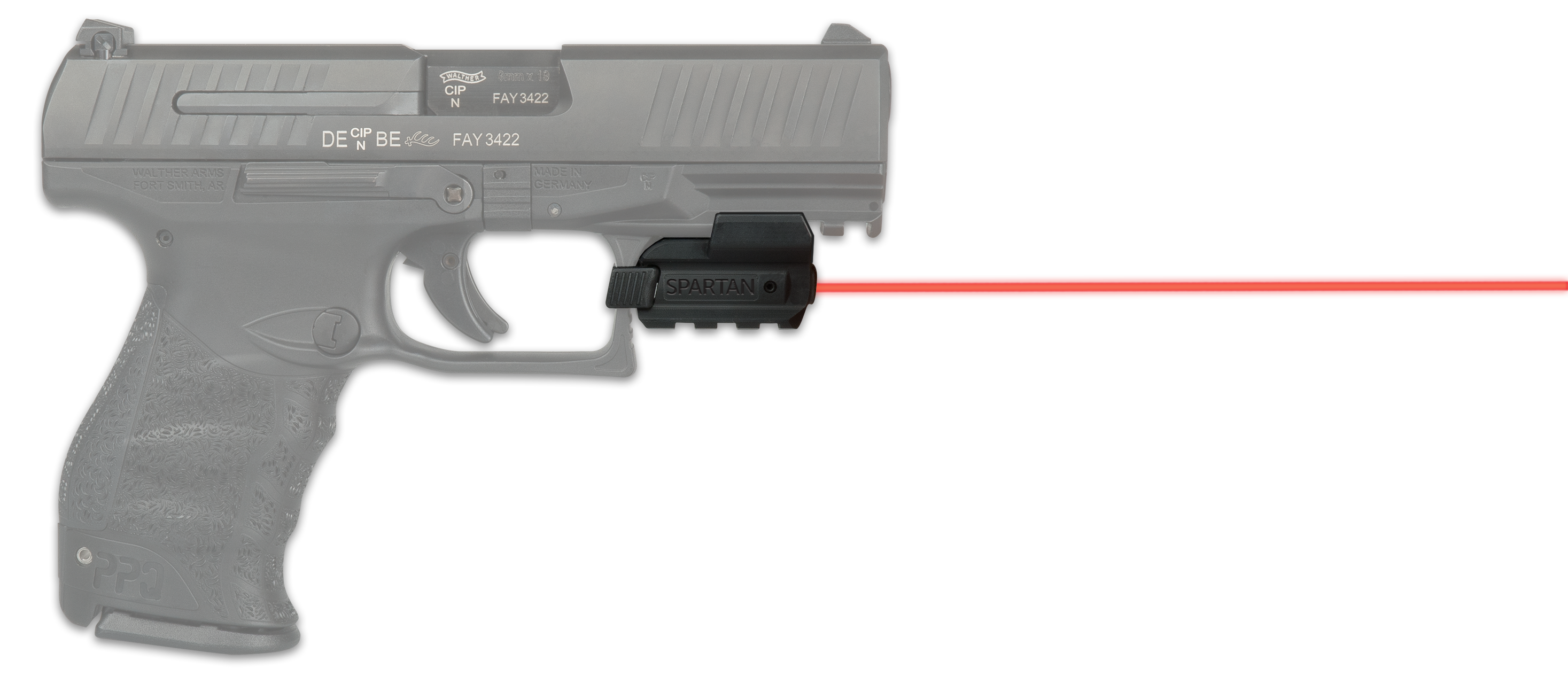 LaserMax SPSR SpartanBlack Red Laser 5mW 650nM Wavelength Handgun/Rifle Picatinny/Weaver Mount