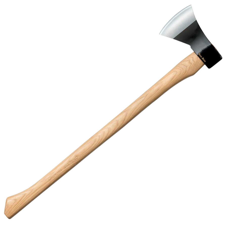 Cold Steel Trail Boss Hatchet 4.5" 1055 Carbon Steel Blade 28.5" Overall Length American Hickory Handle Brown