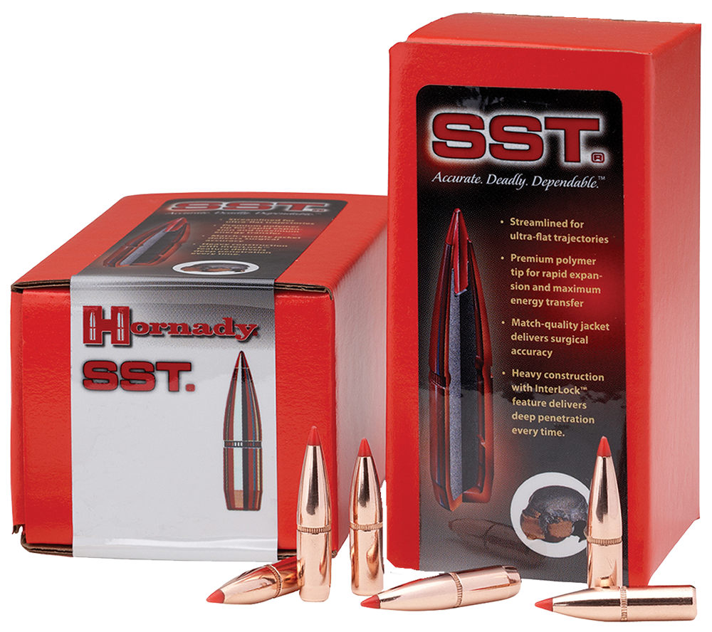 Hornady SST Bullets 30 Caliber (308 Diameter) 165 Grain InterLock Polymer Tip Spitzer Boat Tail Box of 100