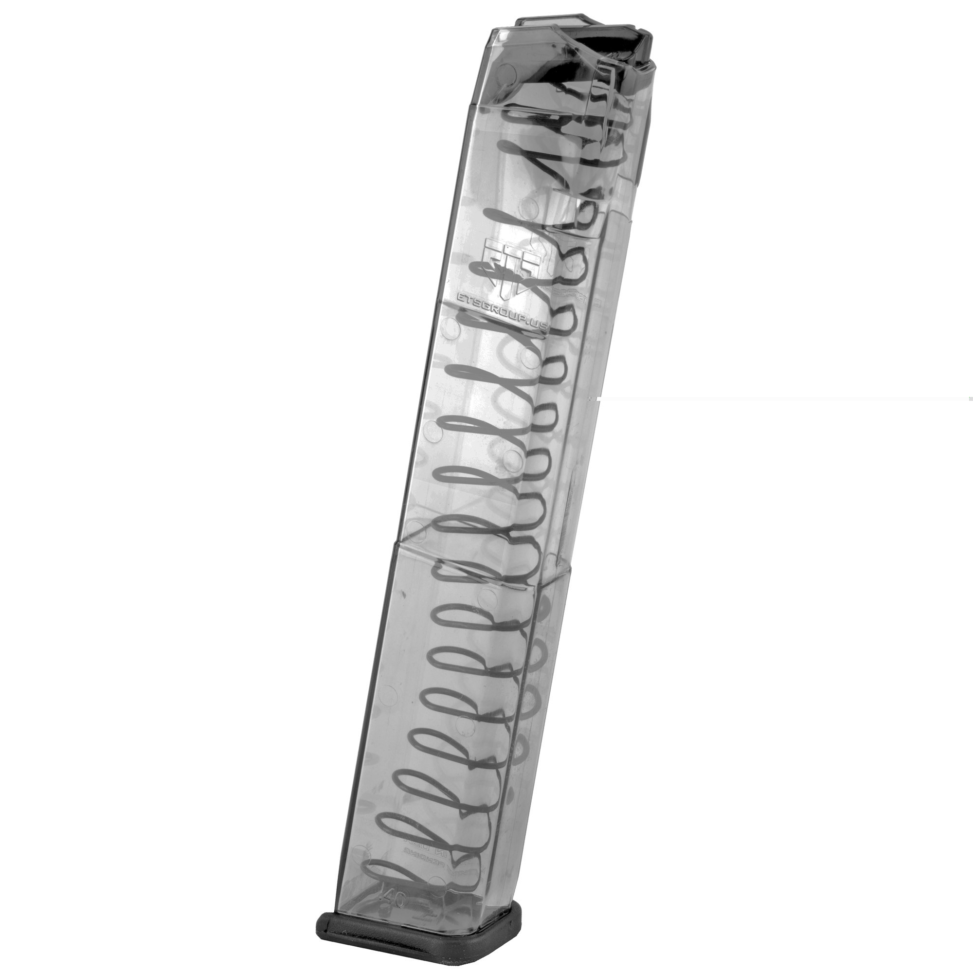 ETS Group GLK22210 Pistol Mags30rd Extended 40 S&W Compatible w/Glock 22/23/24/27/35 Gen1-4 Clear Polymer
