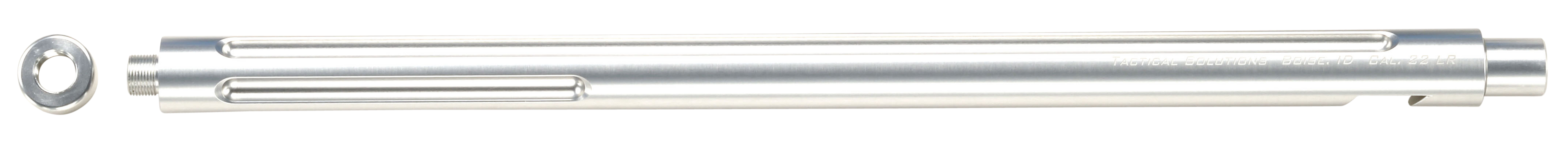 Tactical Solutions 1022TESIL X-Ring Barrel 22 LR 16.50" Silver Finish Aluminum Material with Fluting & Threading for Ruger 10/22