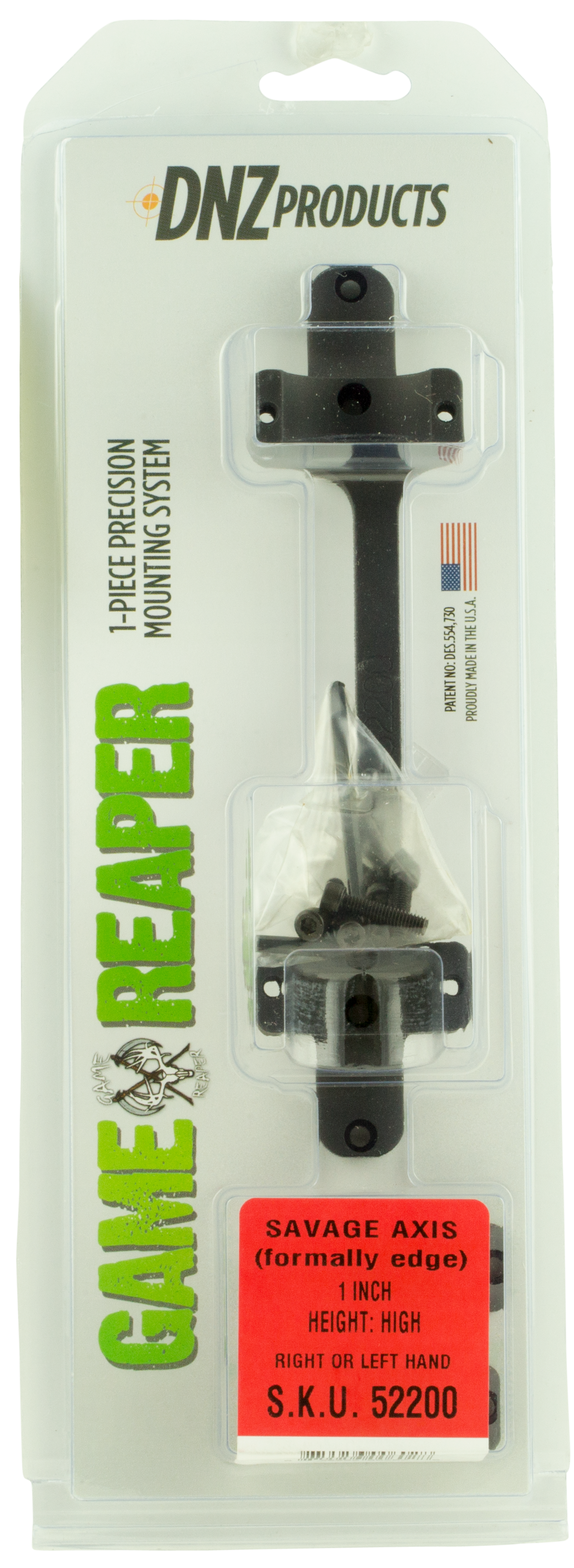 DNZ Game Reaper 1" Scopemount Black, High, Savage Axis