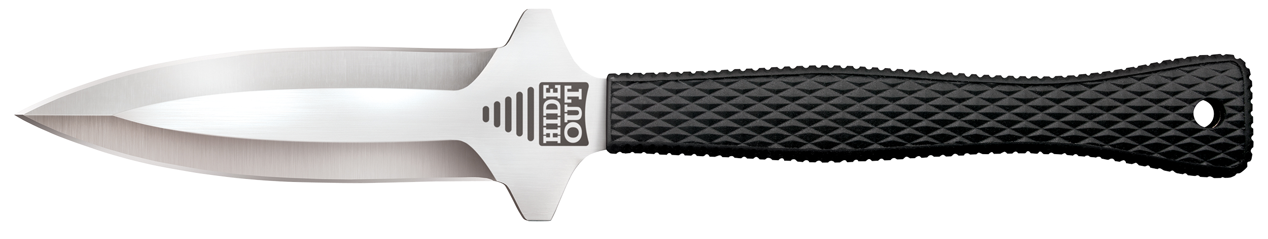 Cold Steel CS49NDE Hide Out3" Fixed Plain Satin Polished Japanese AUS-8A SS Blade/ Black Contoured & Checkered Kray-Ex Handle