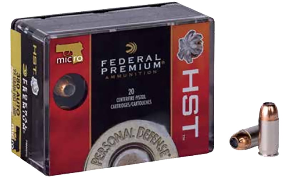 Federal Premium Personal Defense Ammunition 380 ACP 99 Grain HST Jacketed Hollow Point 20RD