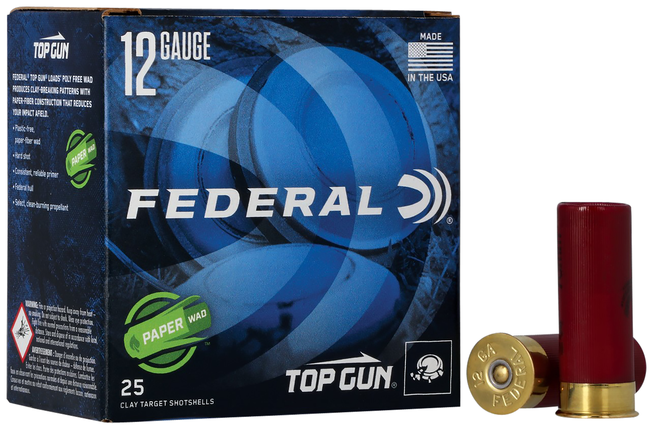 Federal GMT12175 Premium Paper Wad 12 Gauge 1 oz 25 Per Box/ 10 Cs