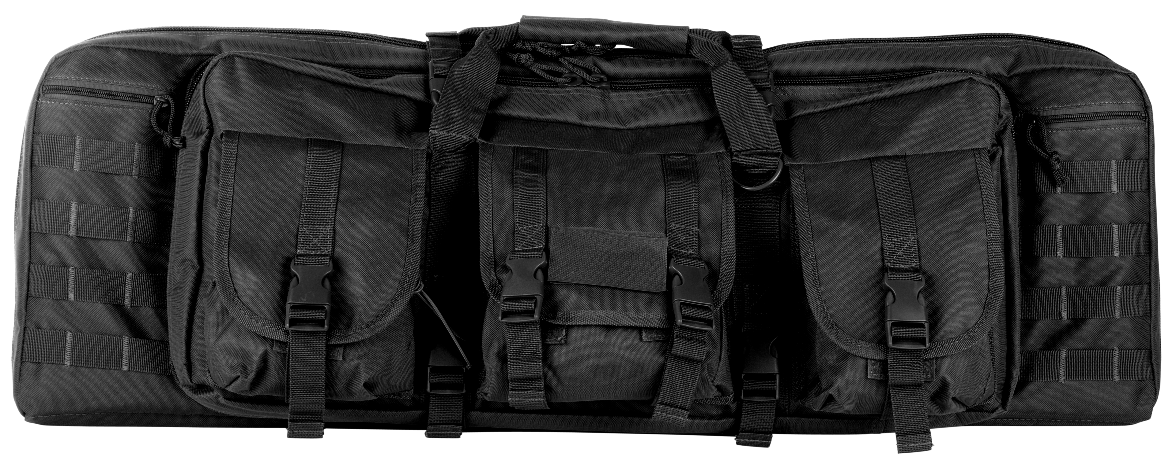 NcStar CVDC2946B42 VISM Double Carbine Case Black PVC Nylon with Foam Padding, Lockable Zippers, Pockets & MOLLE Webbing42" L x 13" H Interior Dimensions