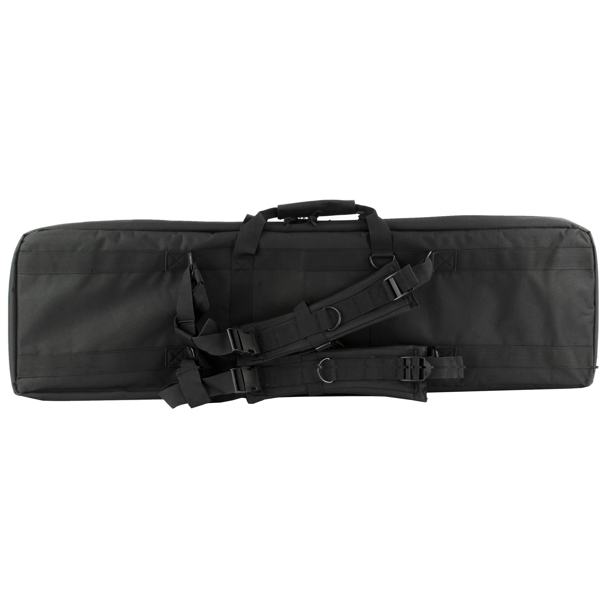 NcStar CVDC2946B42 VISM Double Carbine Case Black PVC Nylon with Foam Padding, Lockable Zippers, Pockets & MOLLE Webbing42" L x 13" H Interior Dimensions