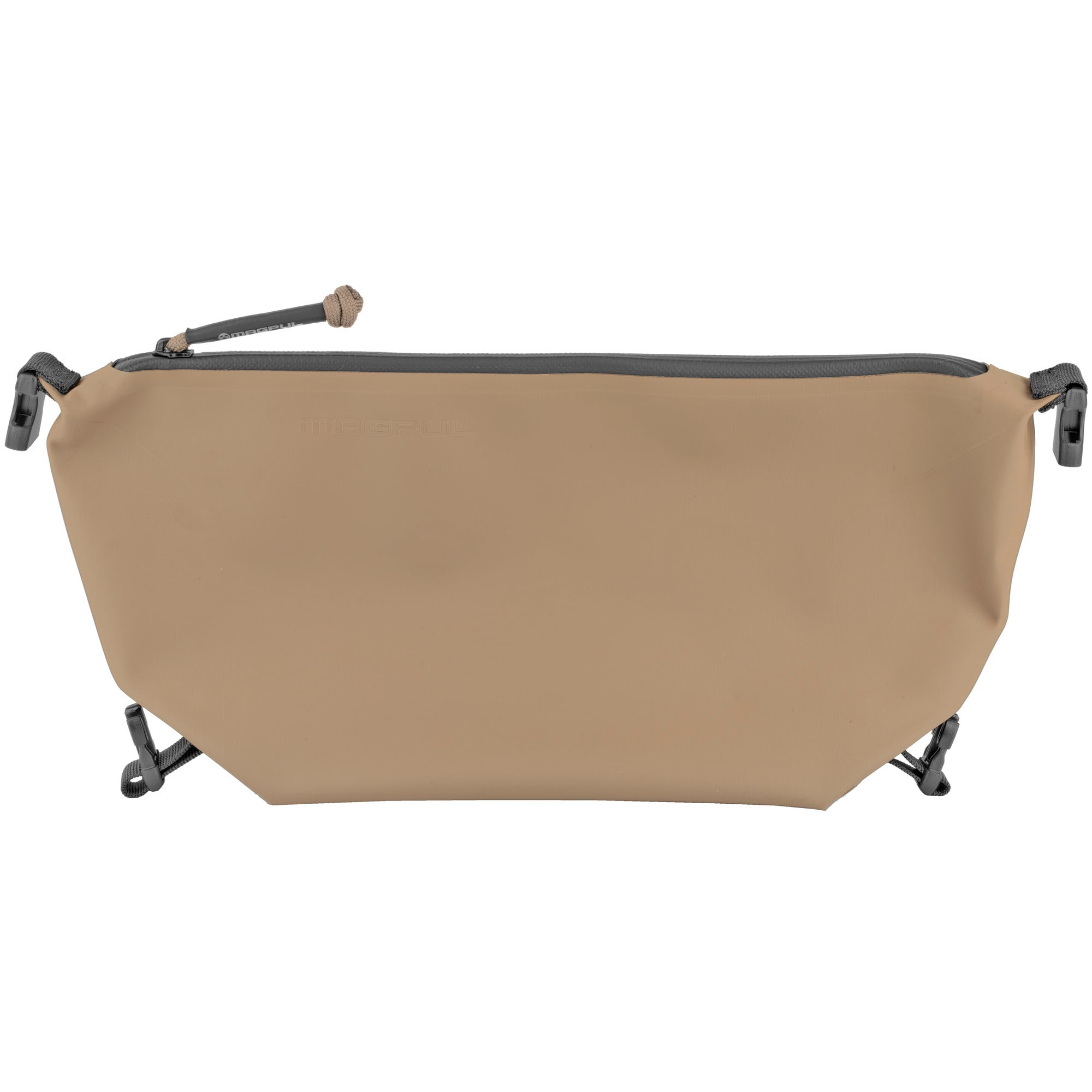 Magpul MAG1161-245 DAKA Takeout Bag made of Polymer with Anti-Slip Texture Flat Dark Earth Finish, QR Buckles, 550 Paracord & Full Length Zipper 6.25" H x 4" W x 7.75" L