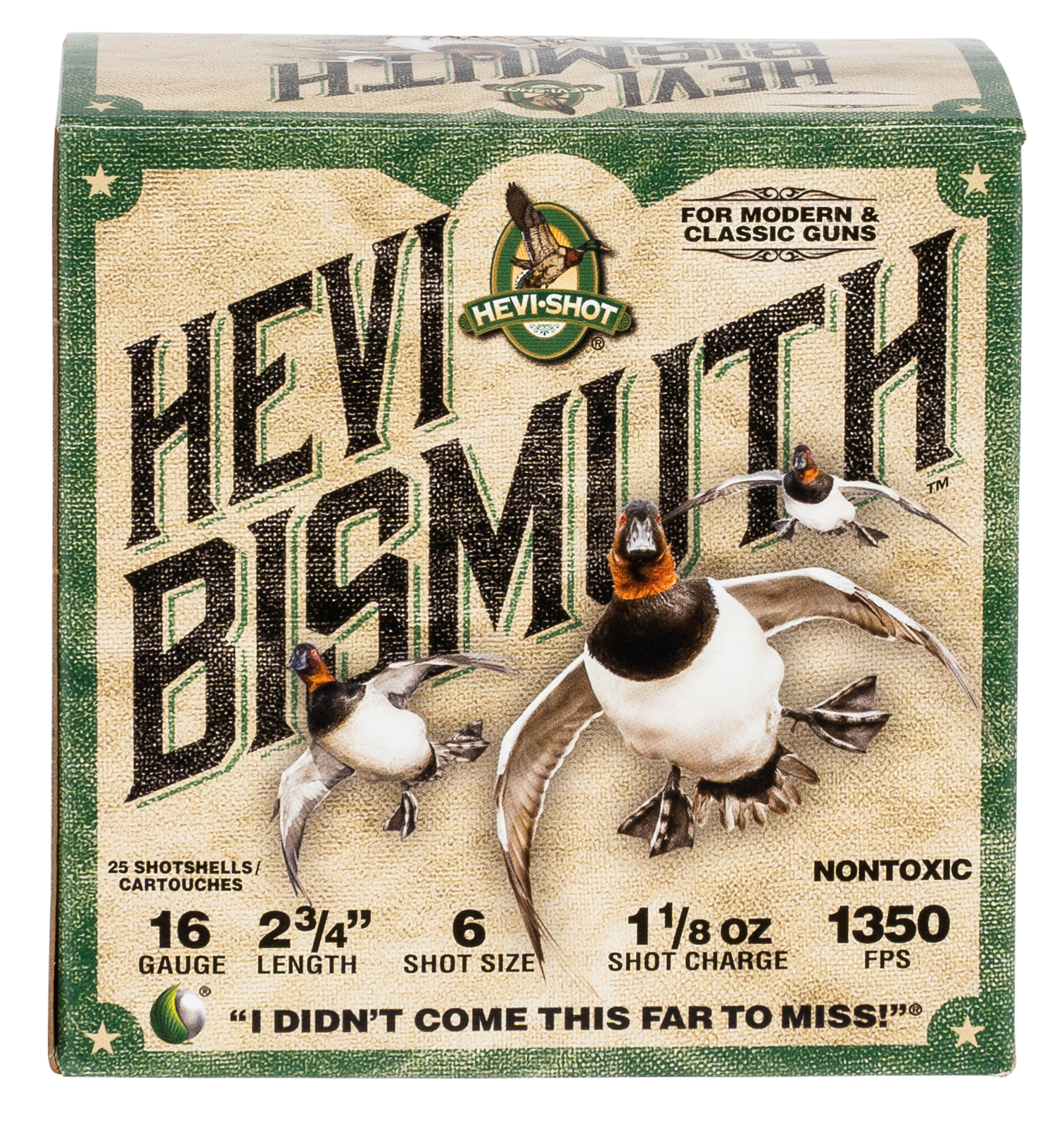 HEVI-Shot HS16706 HEVI-Bismuth Waterfowl 16 Gauge 2.75" 1 1/8 oz 1350 fps Bismuth 6 Shot 25ea