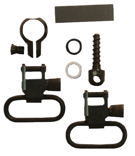GrovTec Barrel Band Set 1-Piece Winchester, Marlin Centerfire Lever .645-.660" Tube Diameter Rear Screw Swivel Stud 1" Steel Black