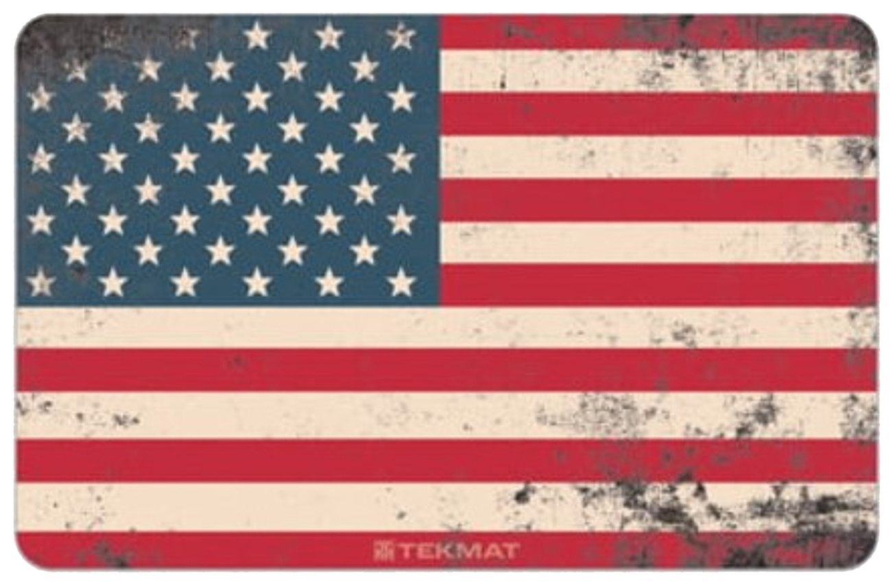TekMat TEKR17USFLAG01 Red/White/Blue Rubber 17" Long 11" x 17" American Flag Illustration