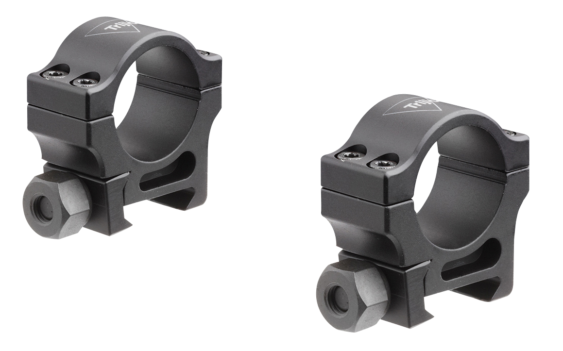 Trijicon AC22005 Scope Ring Set Picatinny Rail 1" Black Hardcoat Anodized Aluminum