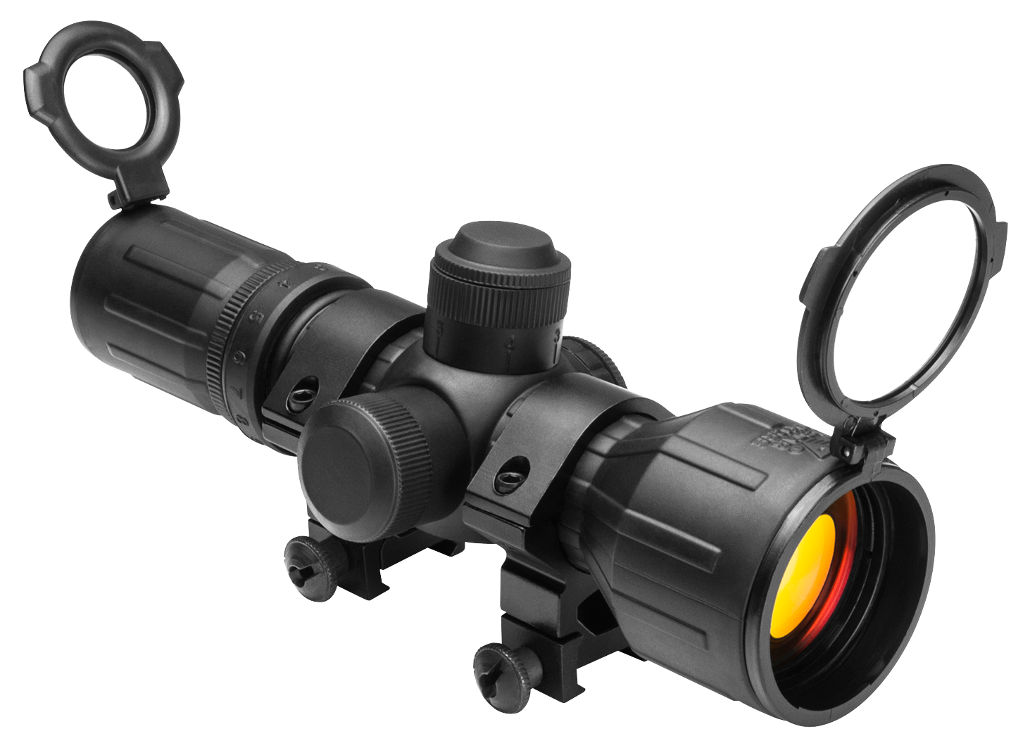 NcStar 3-9x42 Rubber Tactical-Double 30mm Rifle Scope Matte, Illuminated (Red/Green) P4 Sniper