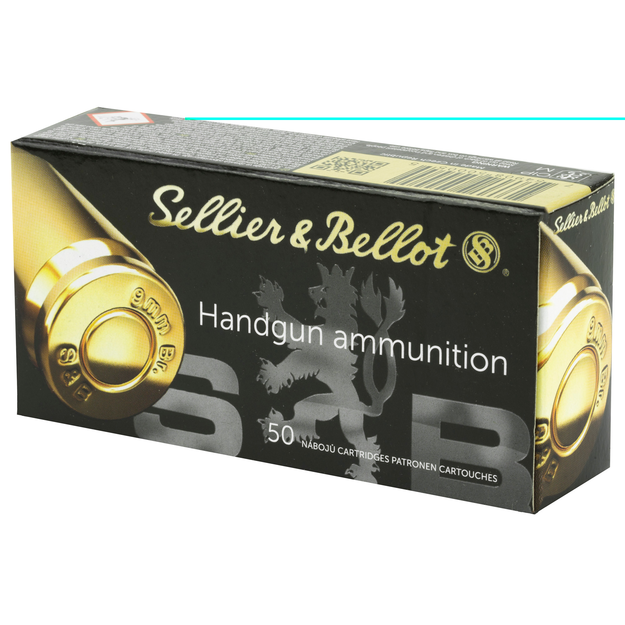 Sellier & Bellot Ammunition 380 ACP 92 Grain Full Metal Jacket Box of 50